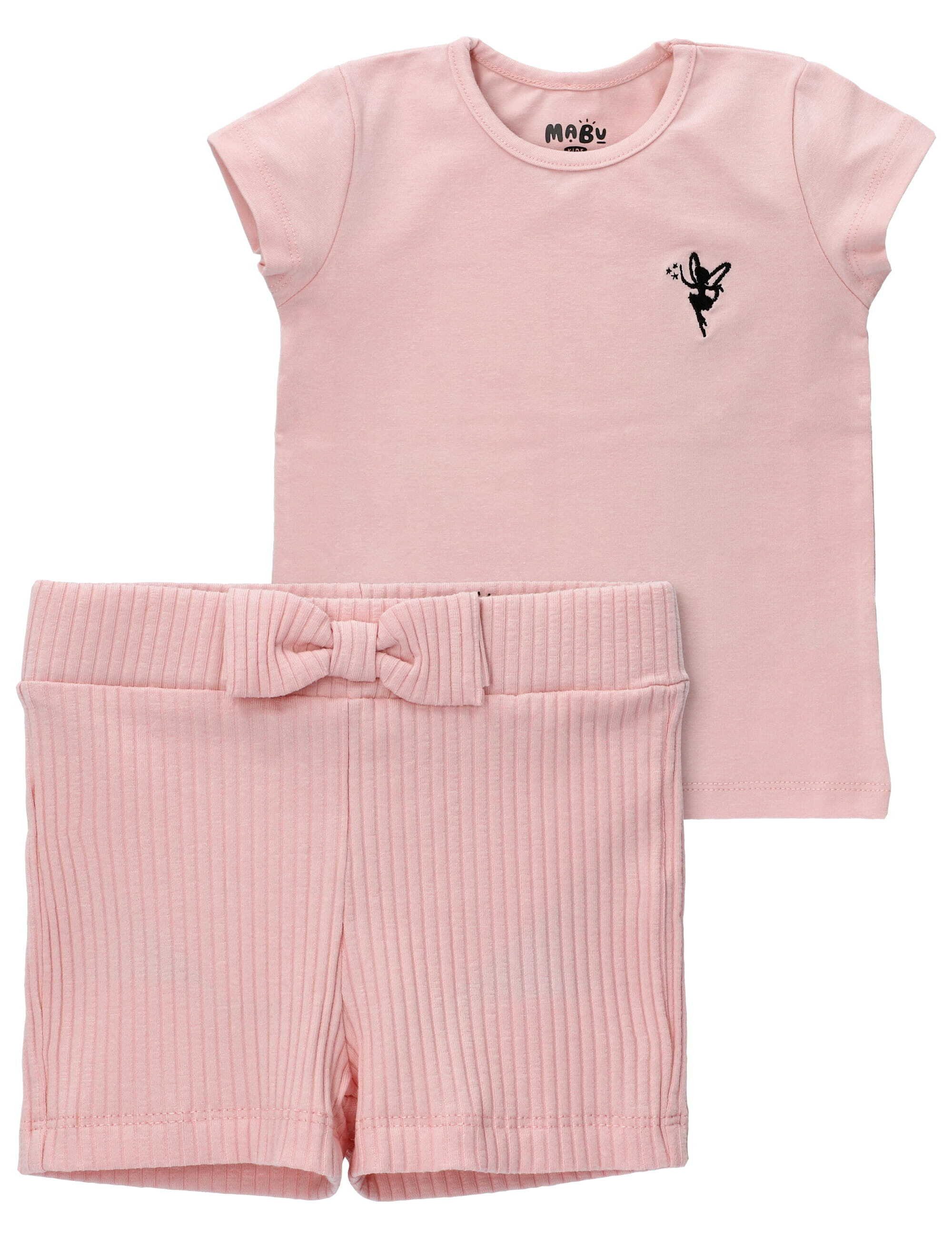 MaBu Kids Shirt & Hose Set (Set, 1-tlg., 2 Teile) Rosa