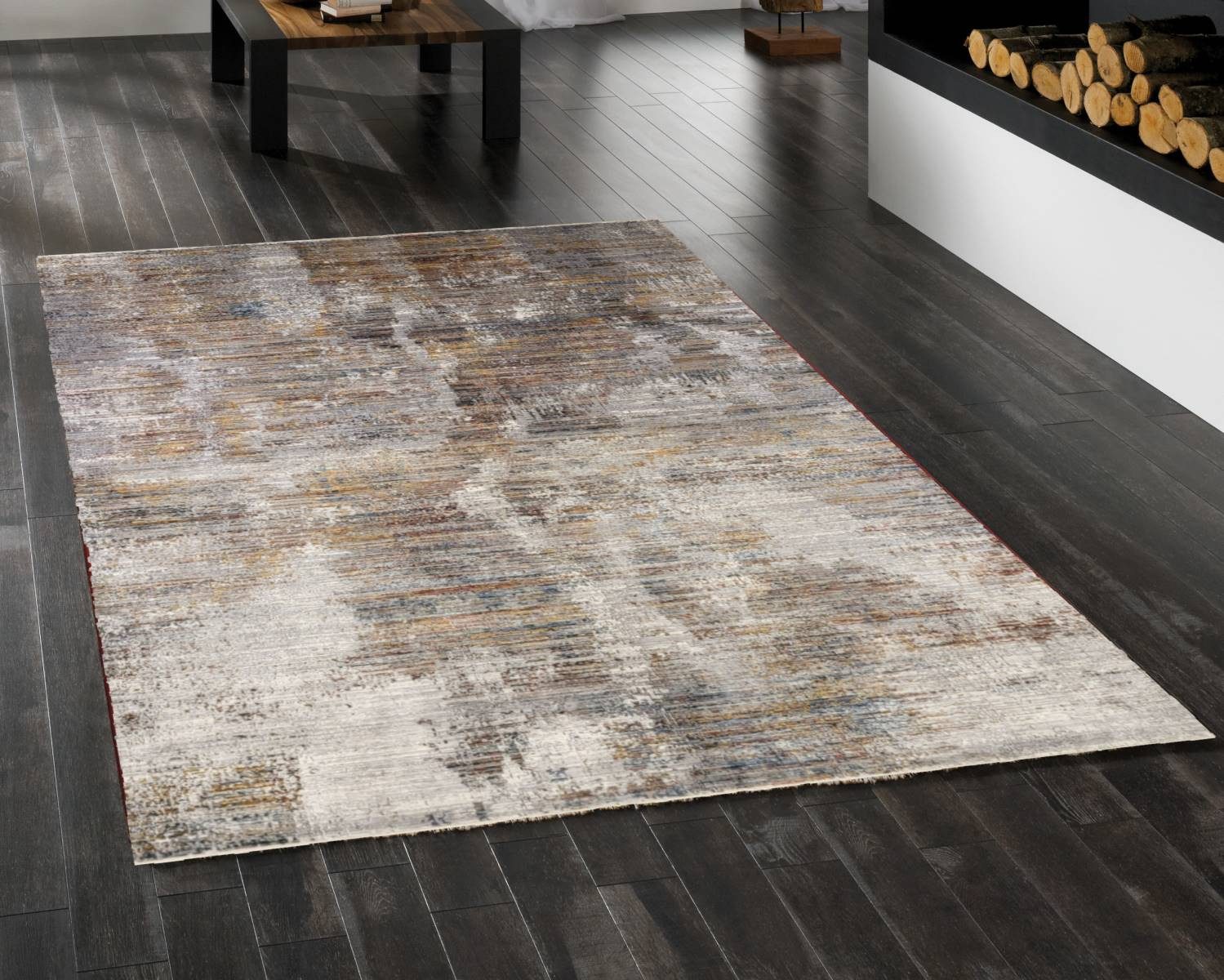 Rug Studios Teppich ASKANIA HERITAGE GB38C, Rechteckig, Höhe: 10 mm, modern, 60 x 90 cm, Grau / Dunkelgrau