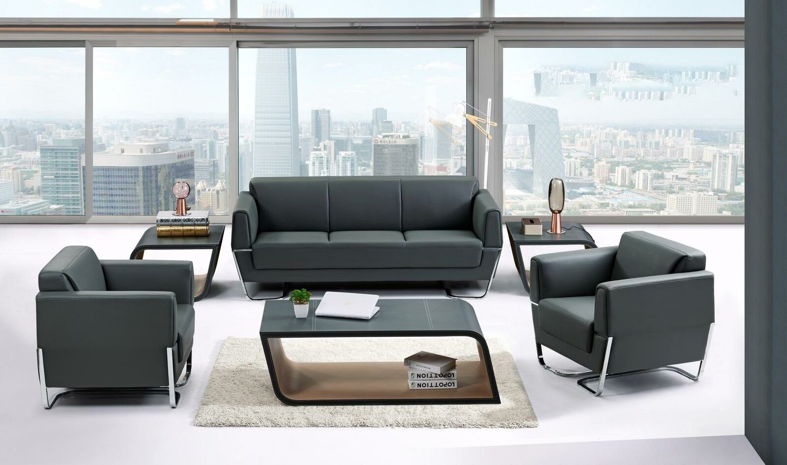 JVmoebel Sofa Modernes Sofa Dreisitzer Büro Couch Sitz Polster Design Couch, Made in Europe