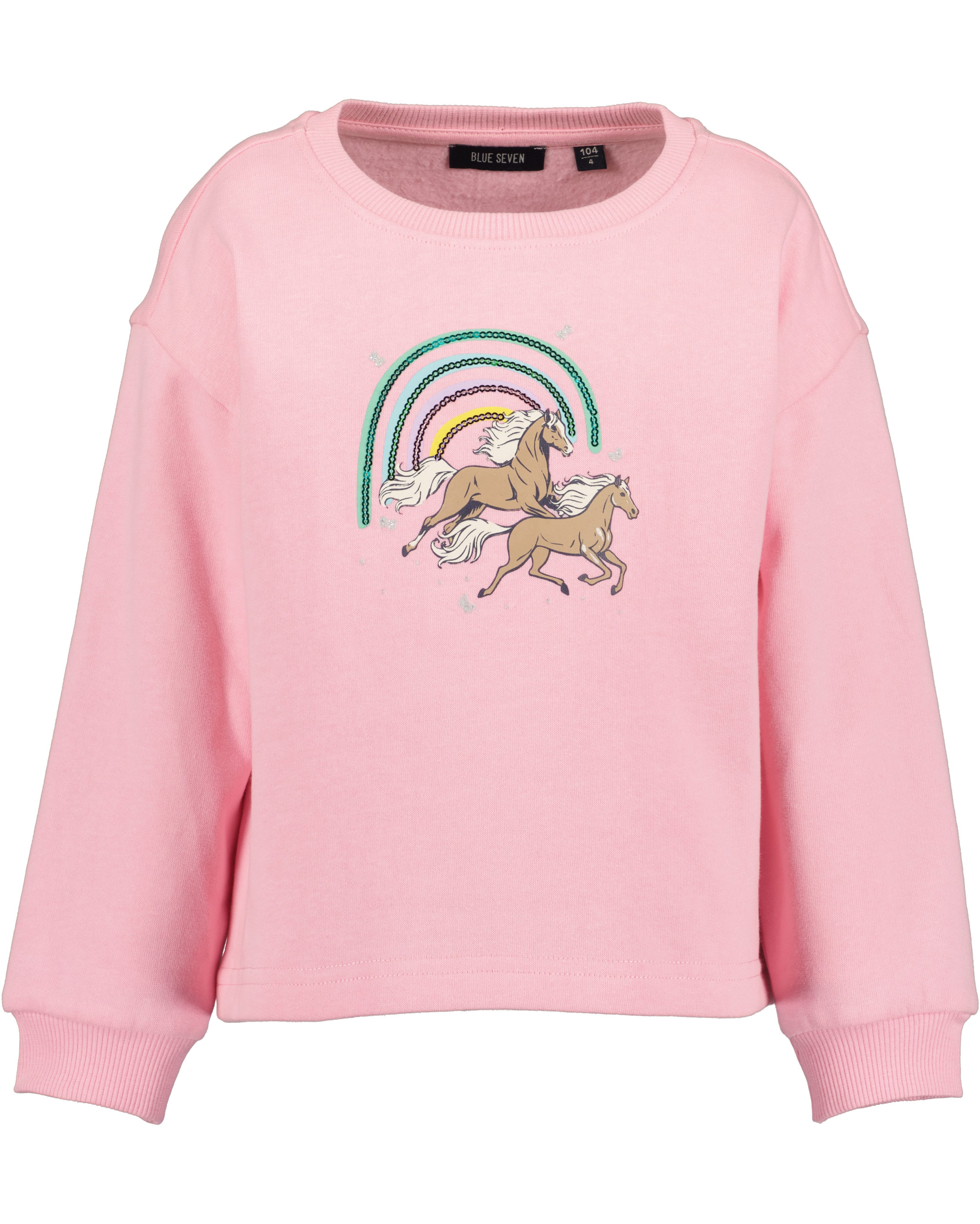 Blue Seven Sweatshirt Baumwolle, mit Glitzerdruck und Paillettendetail