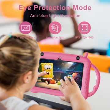 EagleSoar Kinder Tablet Kleinkind mit Kindersicherung Kinder APP Tablet (7", 32 GB, ‎Android 12, 2,4 G, mit Vorinstalliert GMS Certified Augenschutz Kindertablet mit Hülle)