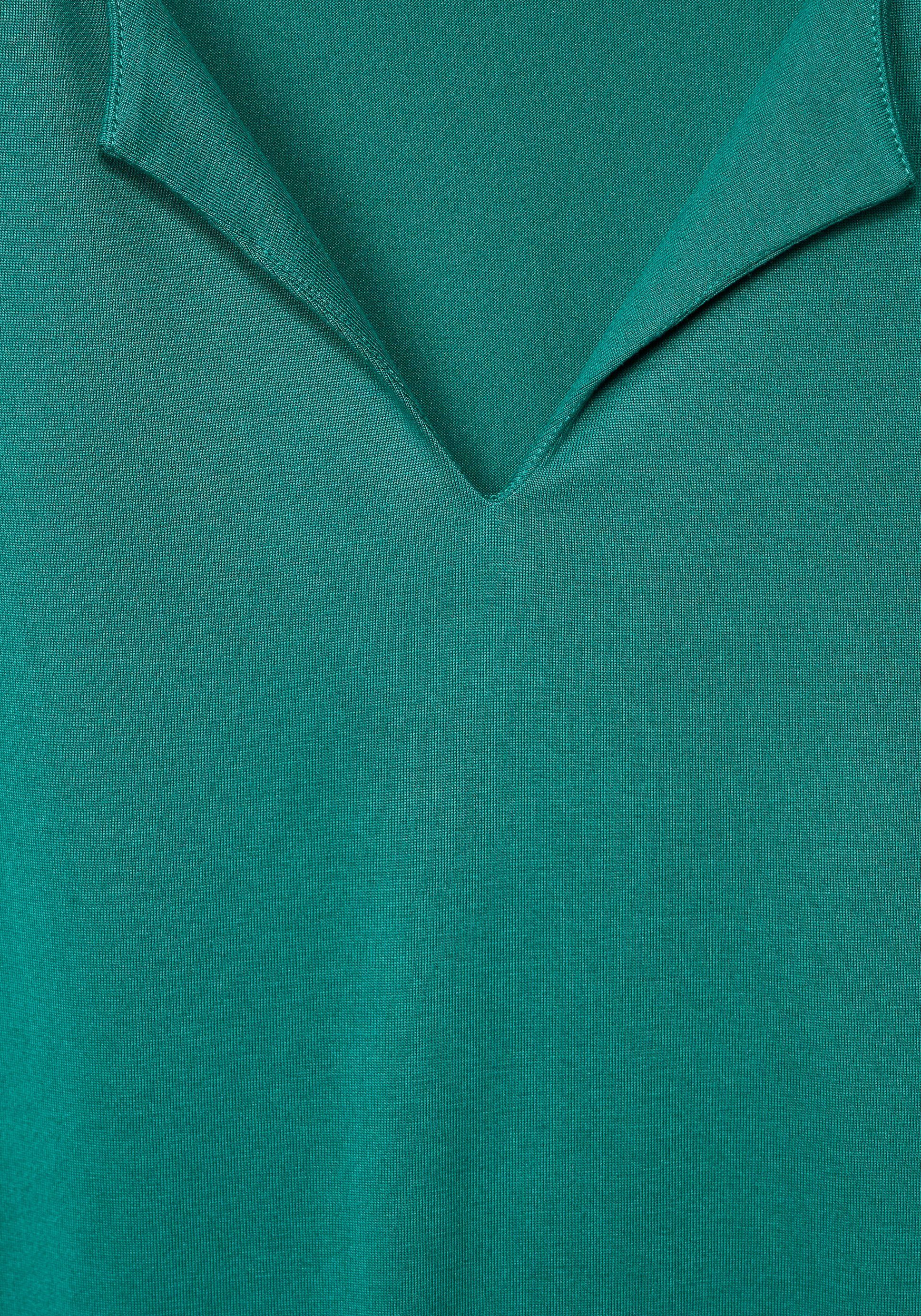 STREET Seidenlook Shirttop im green ONE