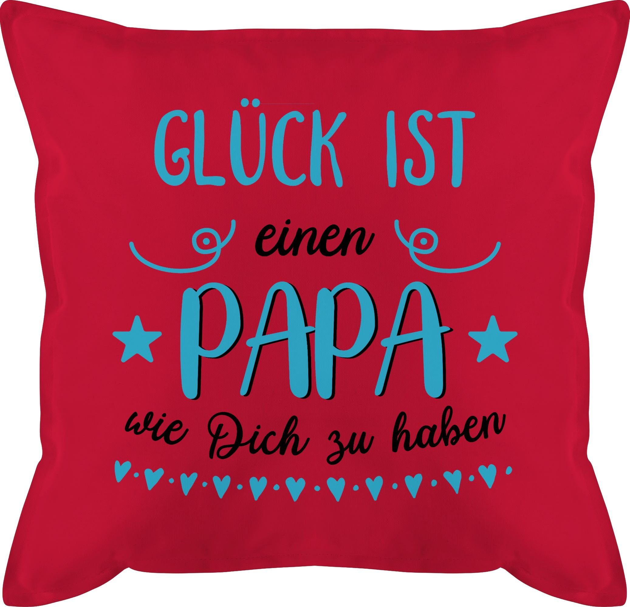 ist Kissen haben zu Vatertagsgeschenk dich Glück einen Shirtracer hellblau, Dekokissen Rot Papa wie 2