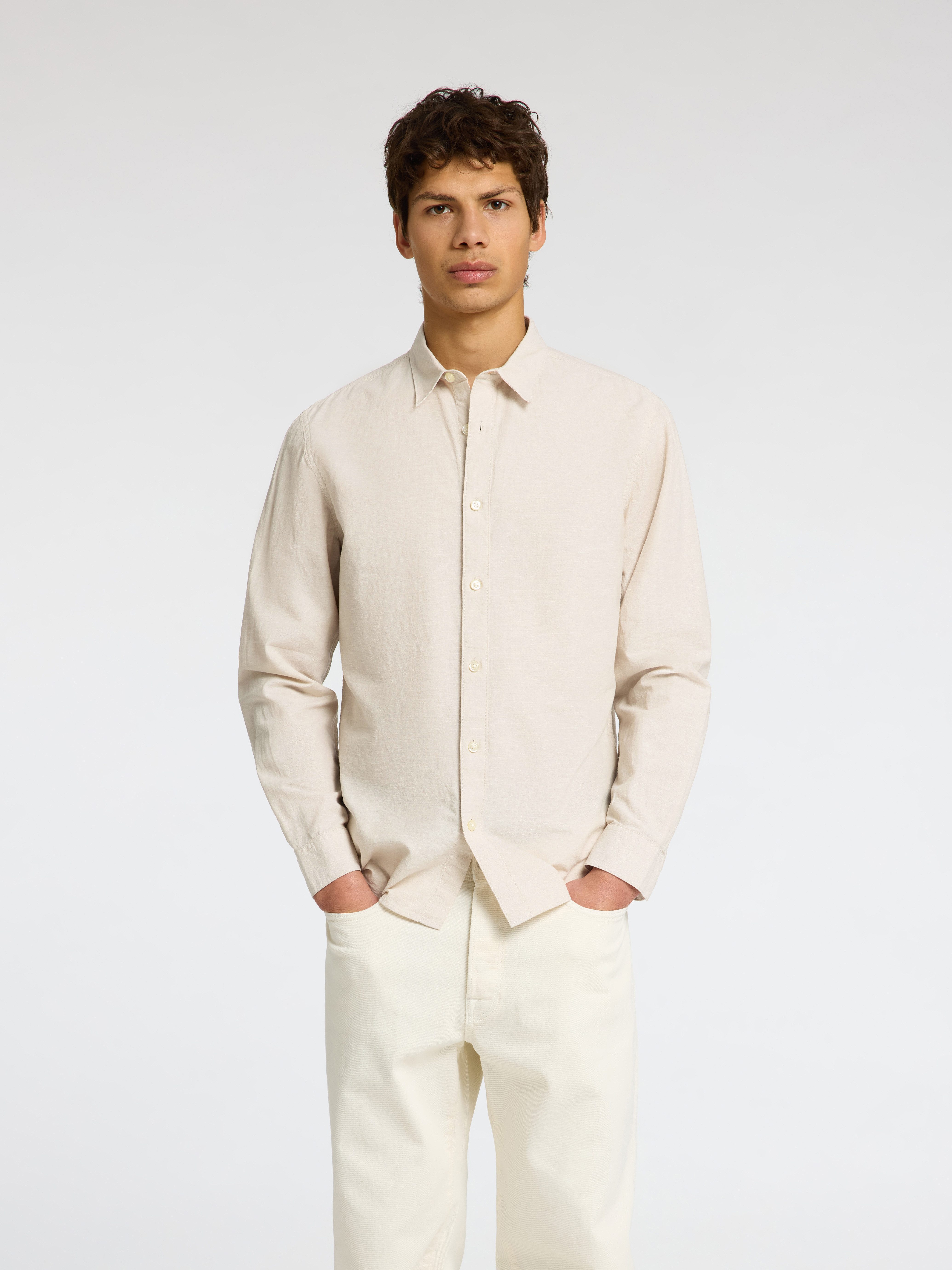 Selected Leinenhemd SLHSLIMNEW-LINEN SHIRT LS NOOS unifarben günstig online kaufen