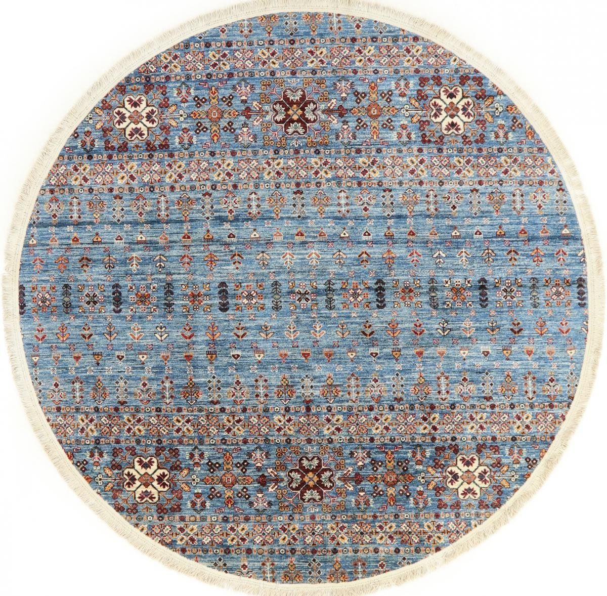 Orientteppich Arijana Shaal 188x187 Handgeknüpfter Orientteppich Rund, Nain Trading, rund, Höhe: 5 mm