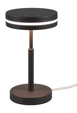 TRIO Leuchten LED Tischleuchte Tischlampe FRANKLIN, 1-flammig, Schwarz, Metall, LED fest integriert, Warmweiß