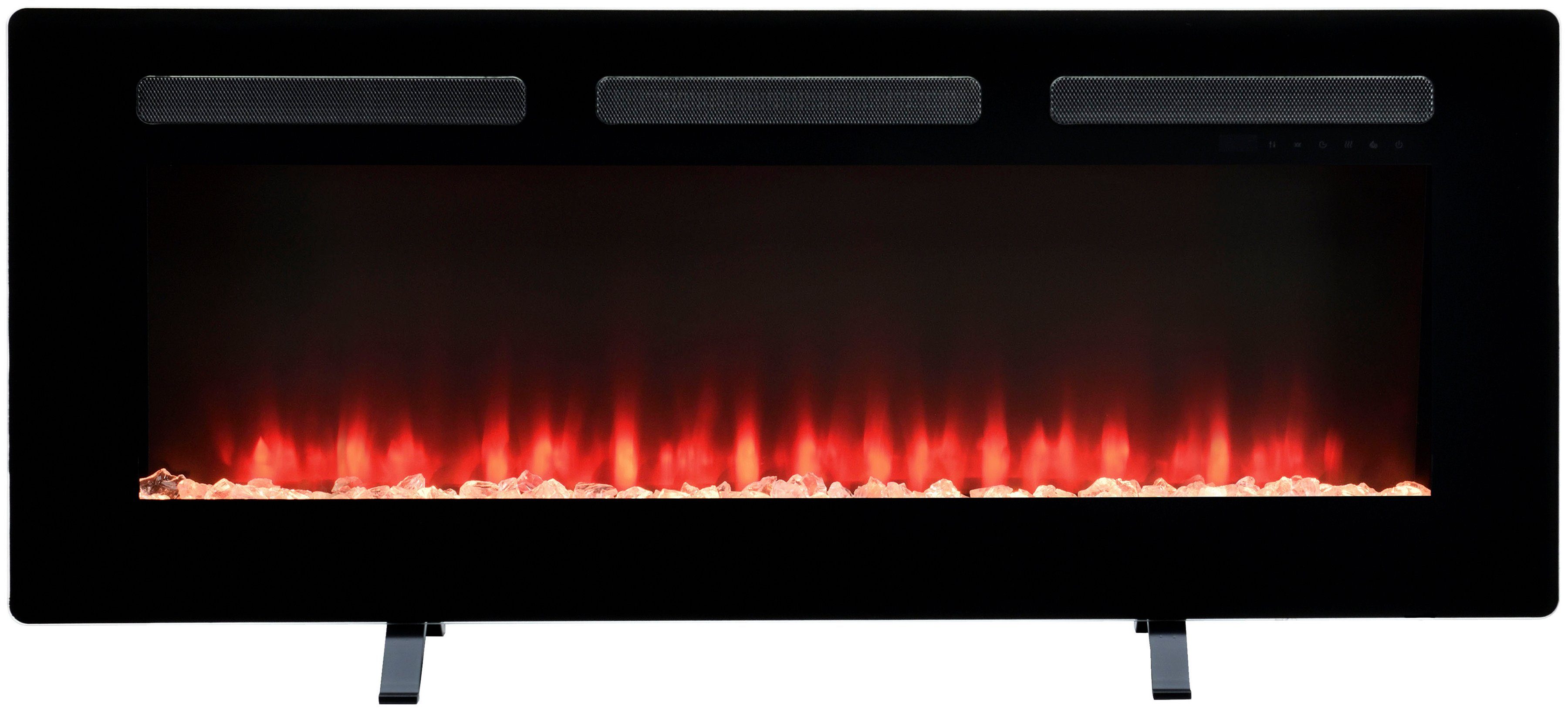 App, schwarz,mit 48", Elektrokamin Sierra Flammeneffekt Optiflame® Dimplex Heizung, Fernbedienung,