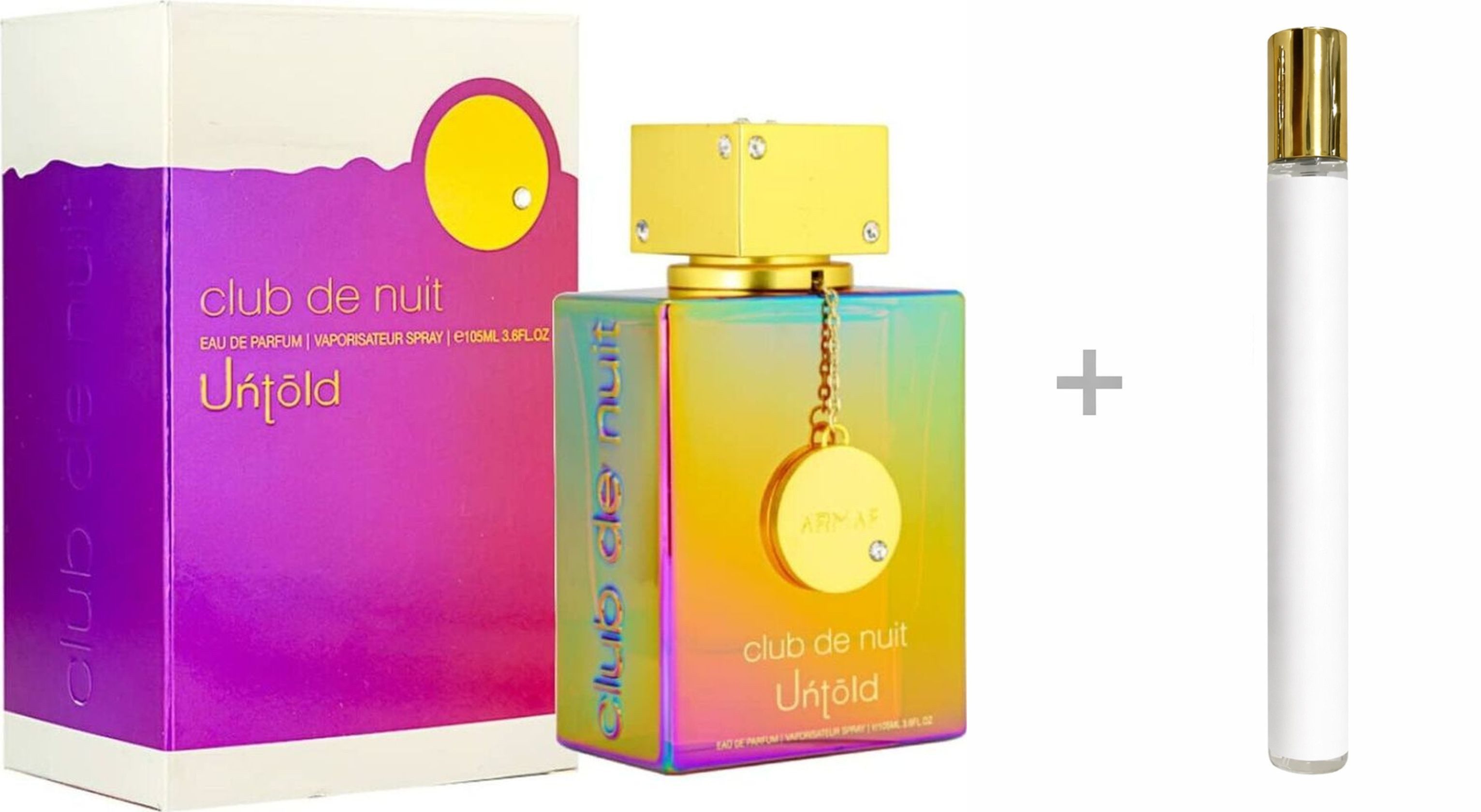 armaf Duft-Set Club de Nuit Untold Eau de Parfum (EDP) Damen Herren Spray, Süß-holziger Duft mit Safran, Jasmin und Zedernholz