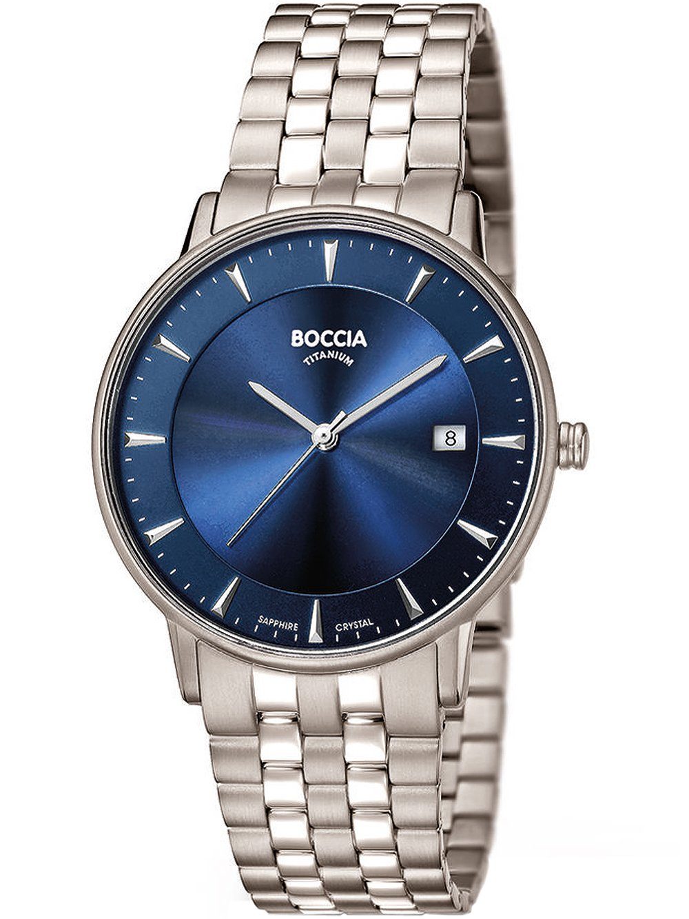 Boccia Quarzuhr Boccia 3607-03 Herrenuhr Titanium 39mm 5ATM