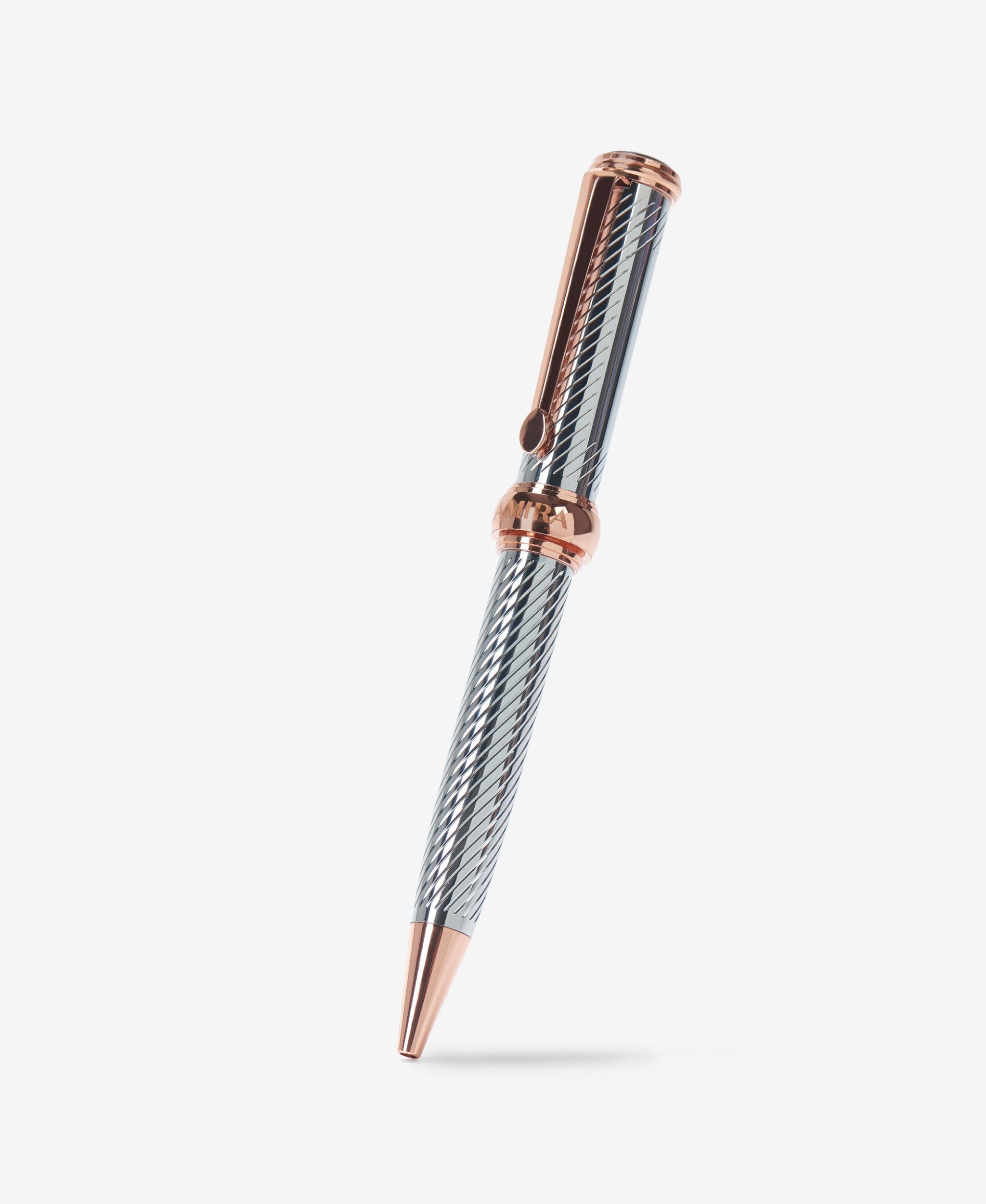 GLAMIRA Kugelschreiber Metallkugelschreiber - Silber mit Roségold, (1-tlg), hochwertiges Kupfer; schickes Design; reibungsloses Schreiben