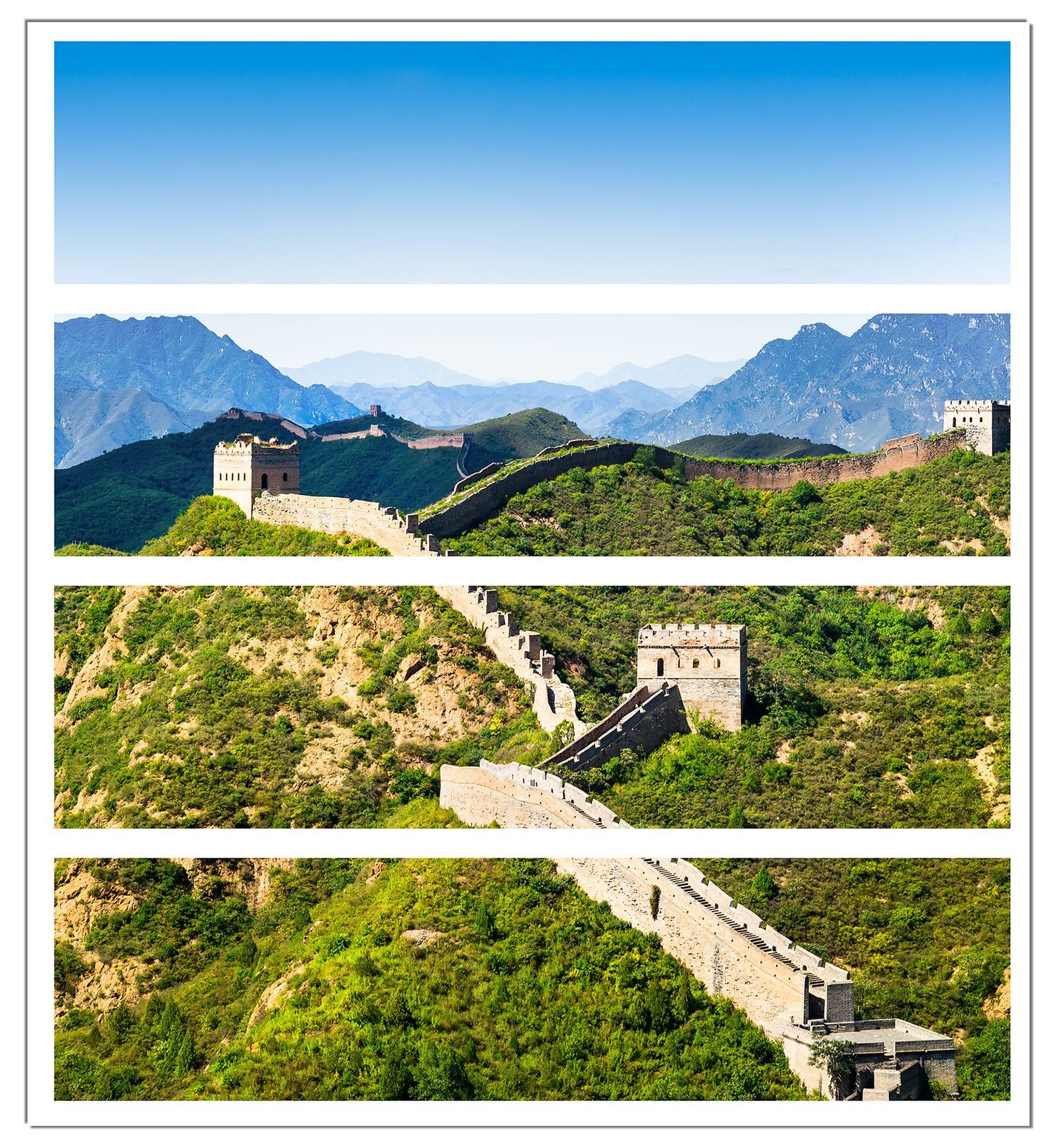 Wallario Möbelfolie Die Chinesische Mauer - Wahrzeichen in China im Sommer
