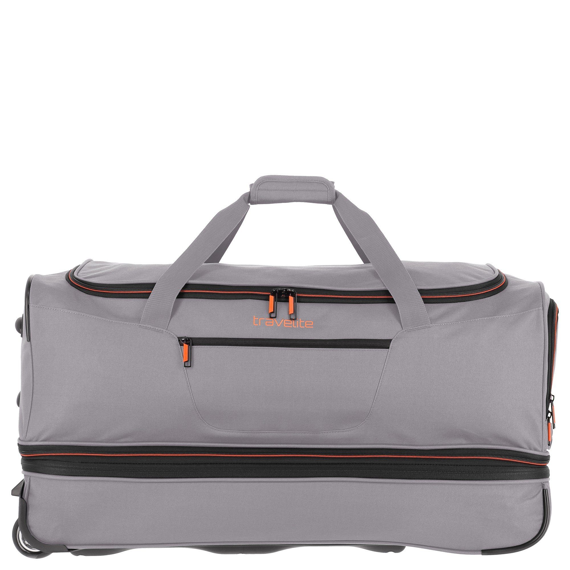 travelite Reisetasche Basics - 70 grey/orange cm 98L Rollenreisetasche (1-tlg)