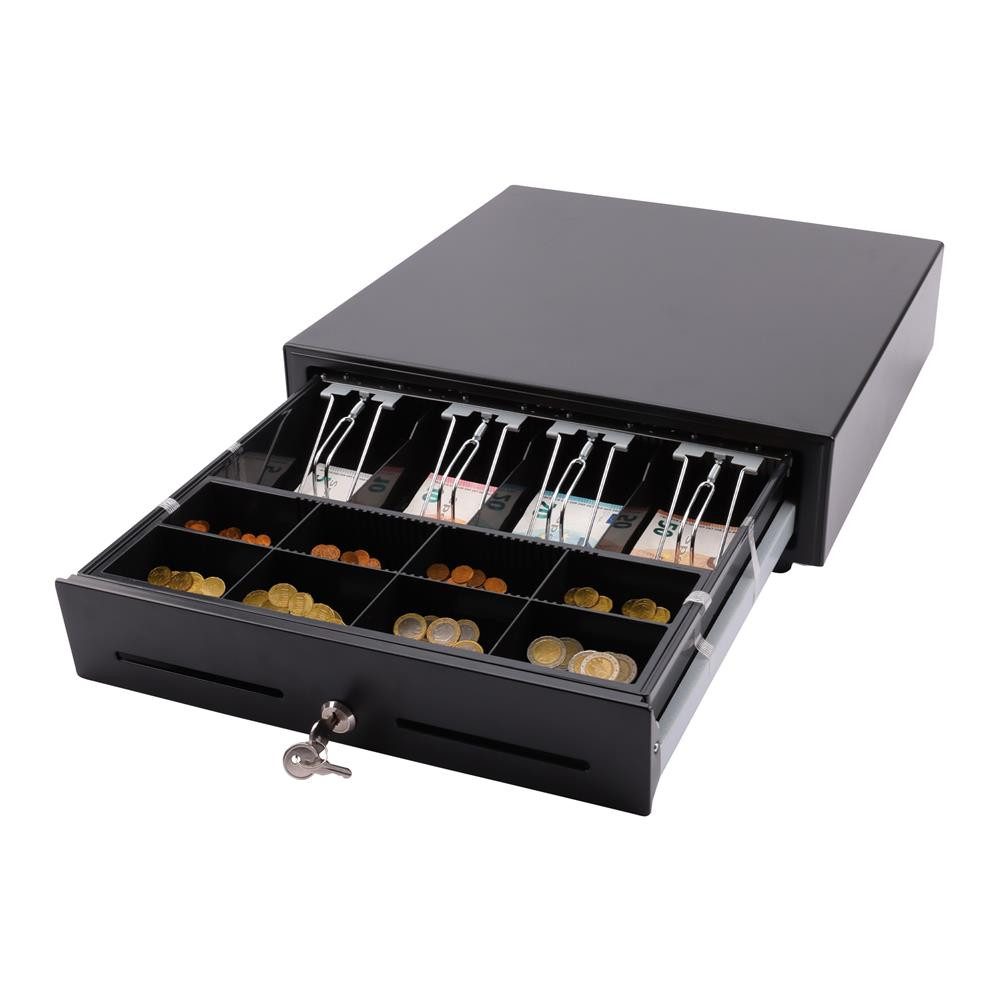 OLYMPIA OFFICE Geldkassette LD 410A, Kassenschublade, Metall Geldlade, Kassenlade, schwarz