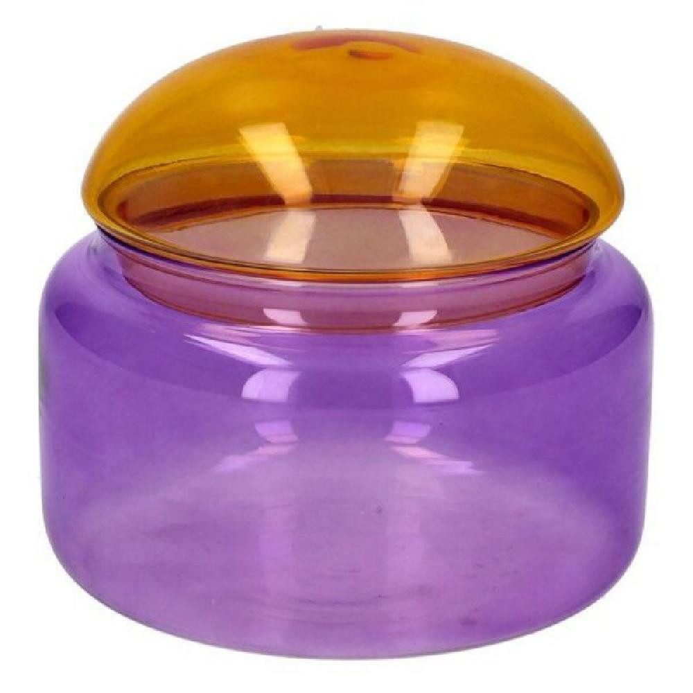Giftcompany Schmuckkassette Dose mit Deckel Voile Glas Orange Lila