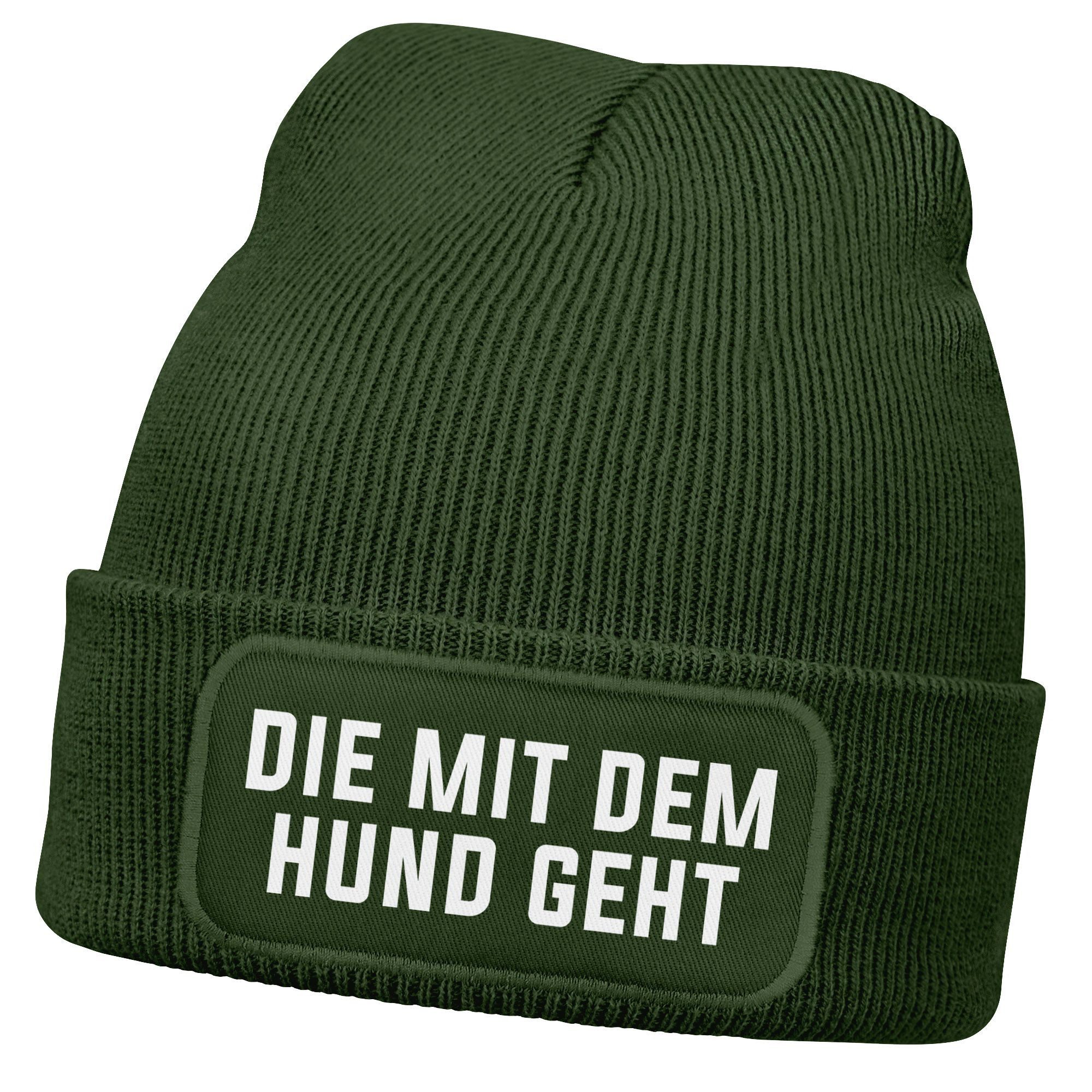 MoonWorks Strickmütze Damen Beanie Strickmütze mit Patch Spruch Die mit dem günstig online kaufen