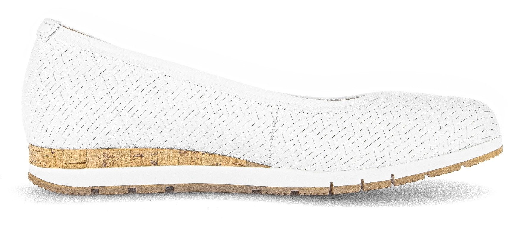 Gabor FLORENZ Ballerina, Keilabsatz, Komfortschuh, Bequemschuh mit Flechtmuster, Weite G