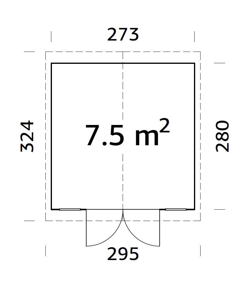 Thumbnail - Palmako Gerätehaus Dan, BxT: 295x324 cm, hellbraun
