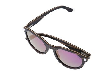 Gamswild Sonnenbrille UV400 GAMSSTYLE Holzbrille polarisierte, getönte Gläser Damen Herren Modell WM0013 in braun, grau, lila