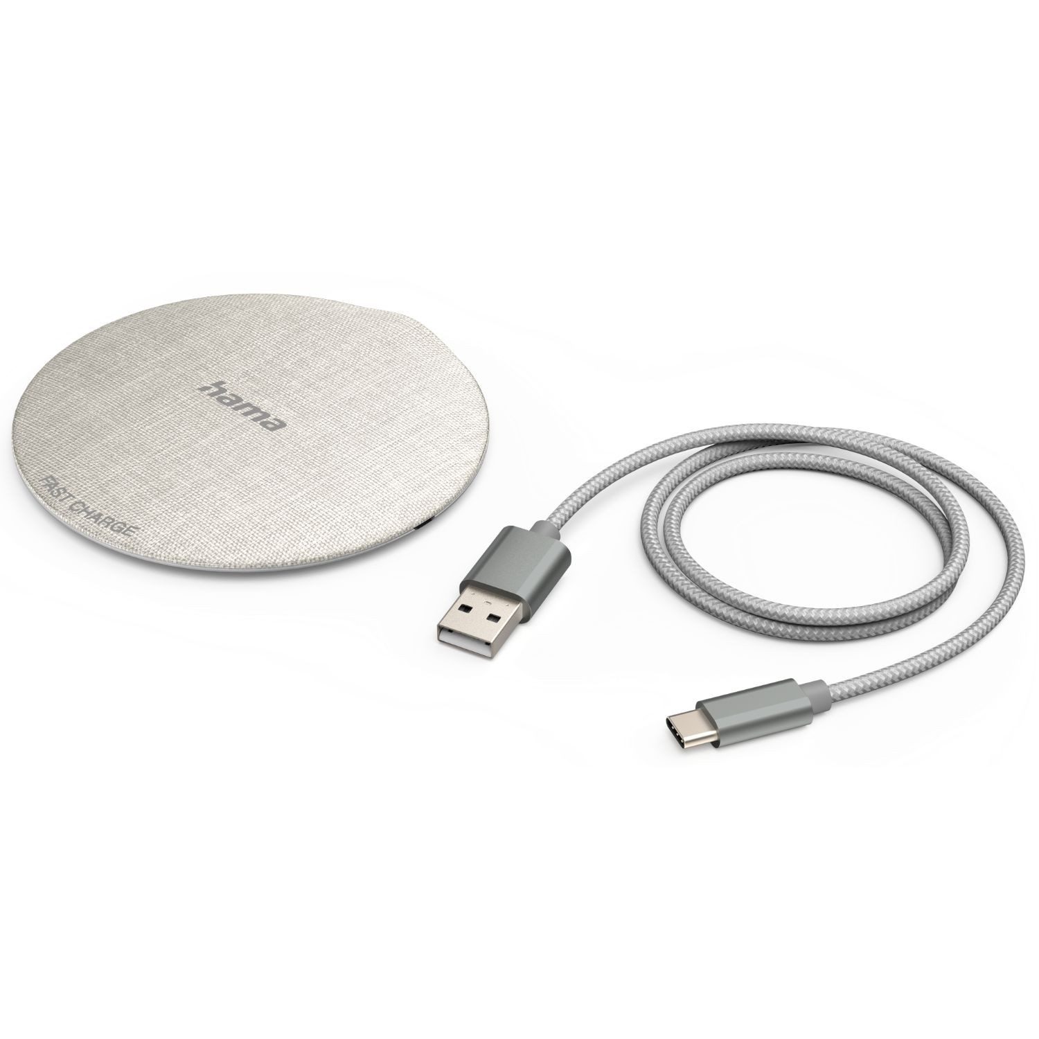 Hama QI Wireless Charger FC10 Schnell Induktion Weiß Induktions-Ladegerät (Ladegerät Lader Ladestation Kabellos Platte für Smartphone iPhone) – Bild 3 von 3