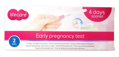Spectrum Schwangerschafts-Teststreifen Schwangerschaftsfrühtest 2 Stück Schwangerschaftstest Mittelstrahl
