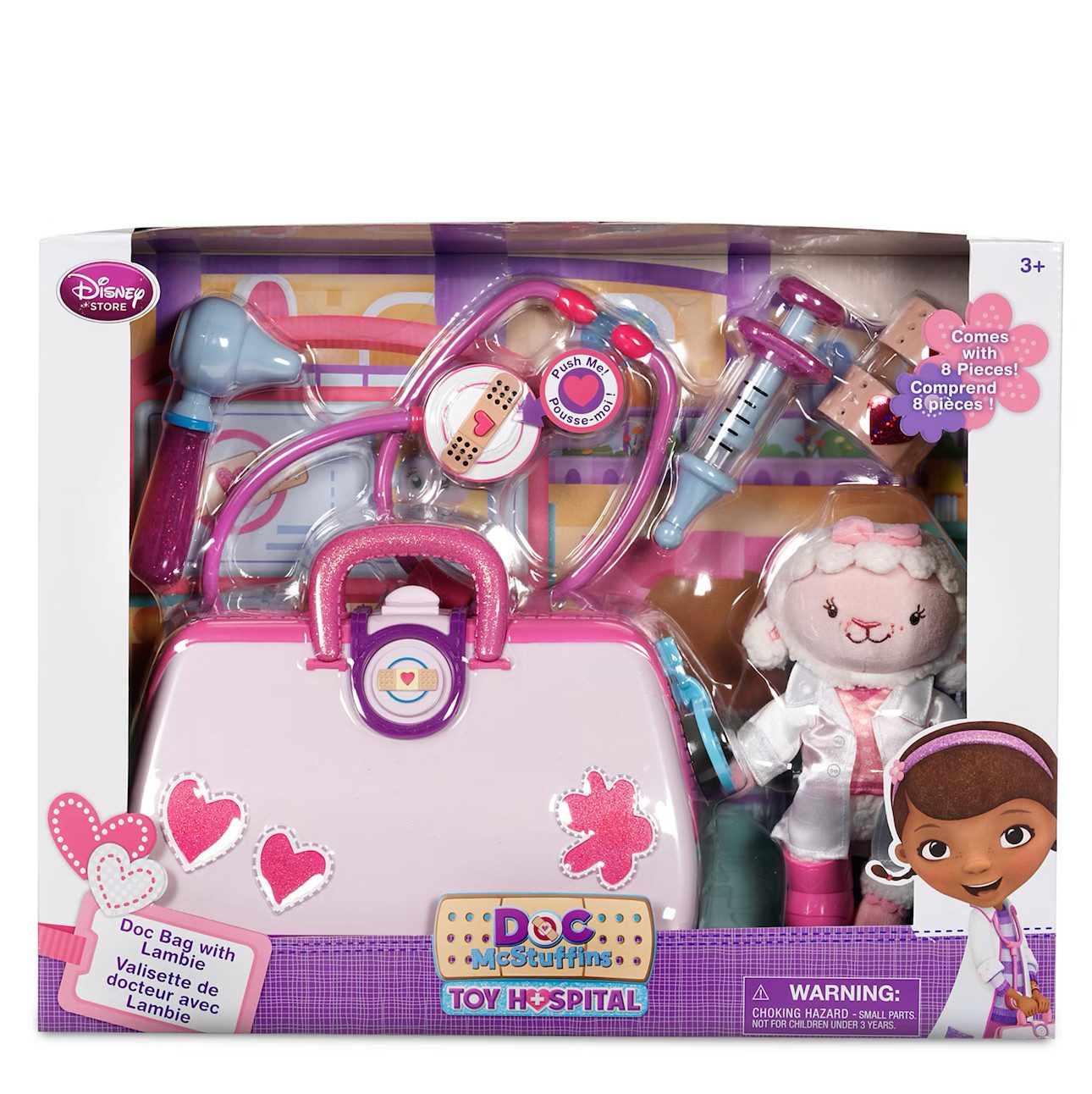 Disney Lernspielzeug Doc McStuffins Ärztin Doctor Arztspielzeug mit Lammie Kuscheltier (8-St)