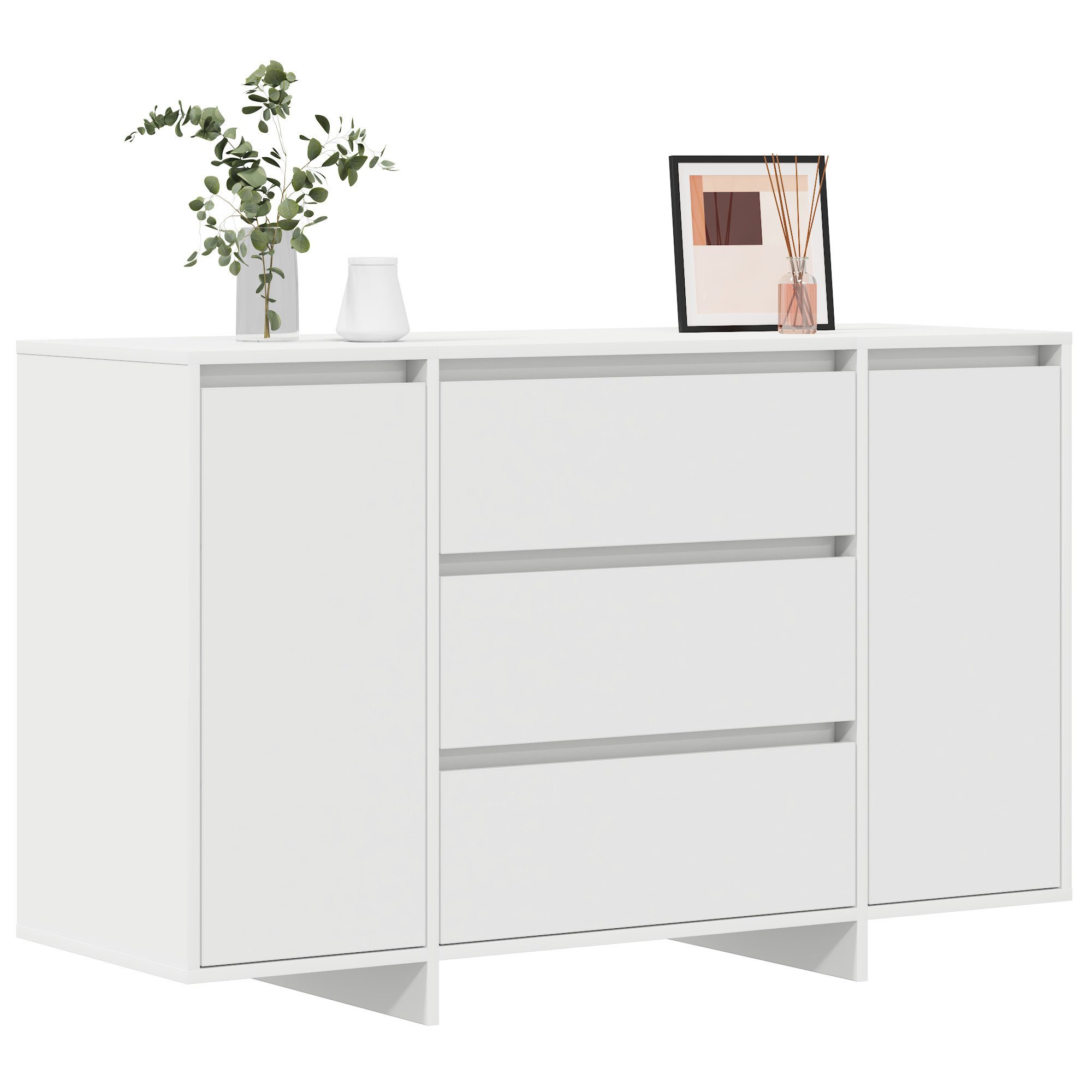 vidaXL Sideboard Sideboard mit Schubladen Weiß 120 x 41 x 75 cm Holzwerksto günstig online kaufen
