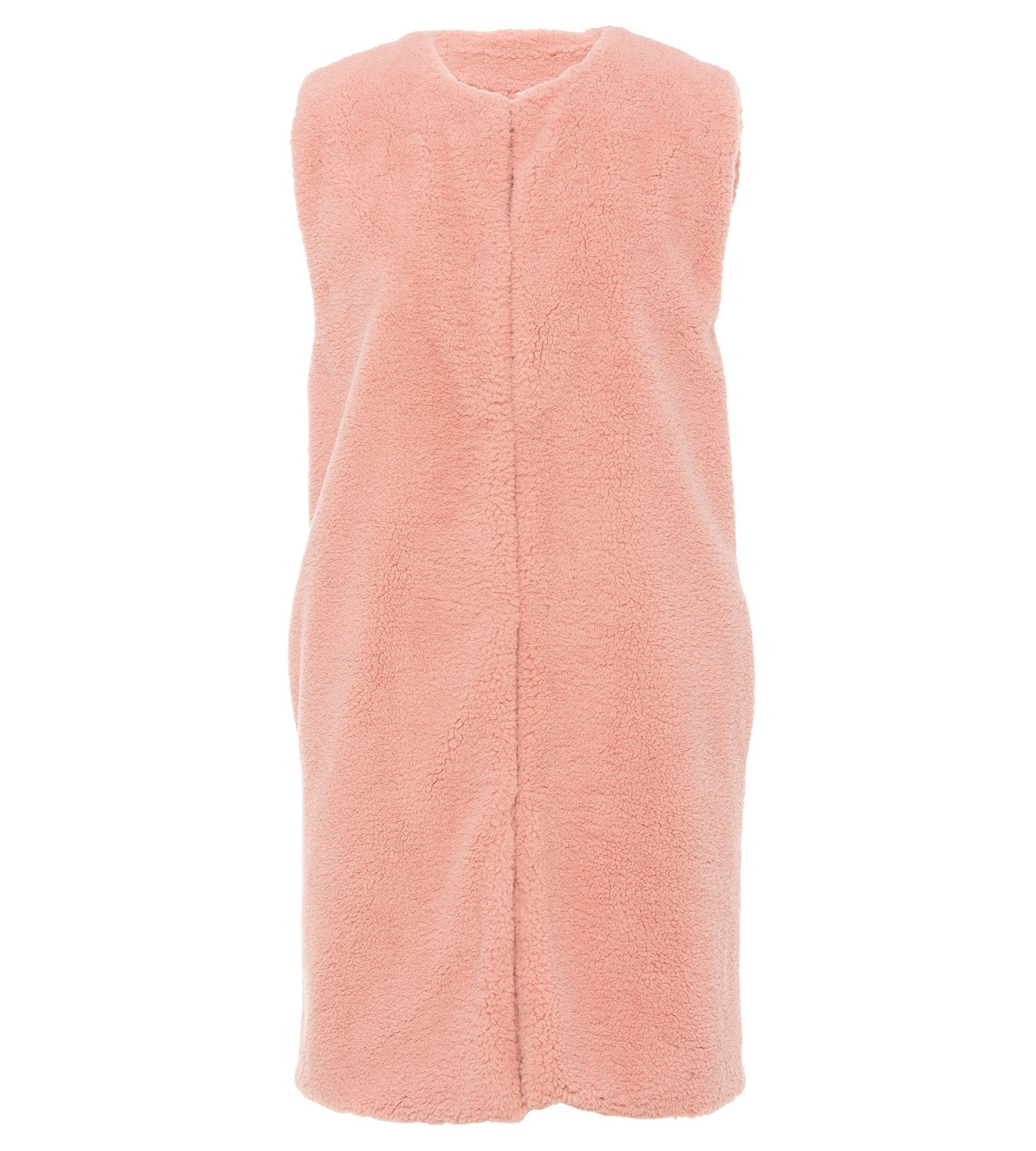 Georg Stiels Bouclèjacke Fleeceweste figurumspielend in Edel-Plüsch