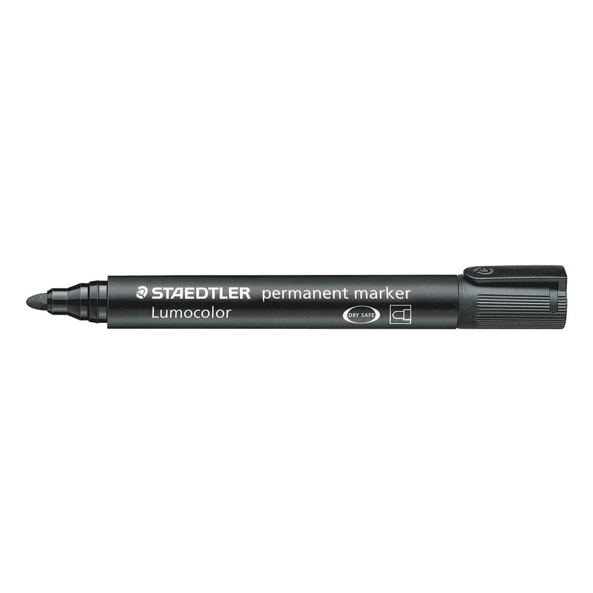 (10-tlg), STAEDTLER schwarz Lumocolor, wetterfest Permanentmarker