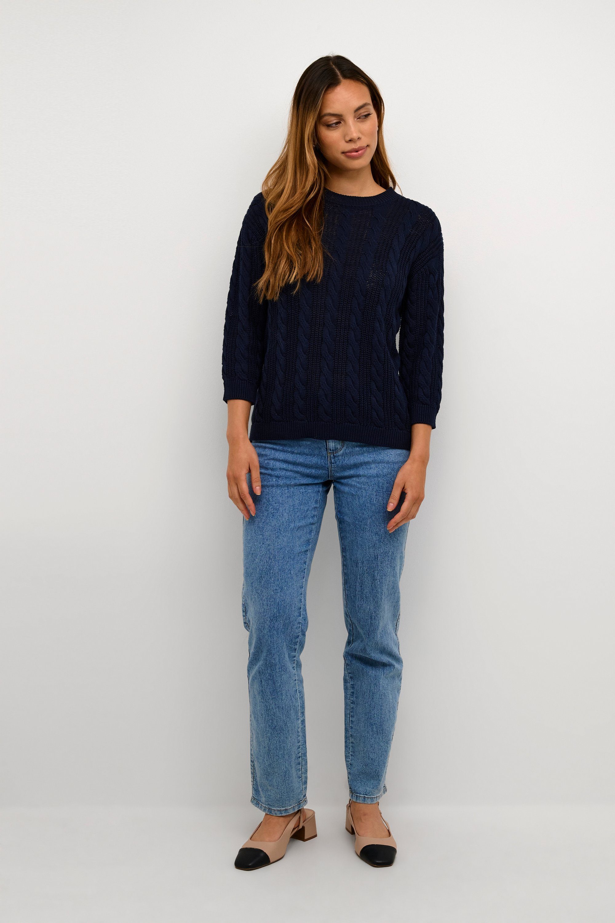 KAsilja KAFFE Strickpullover Strickpullover Midnight Marine