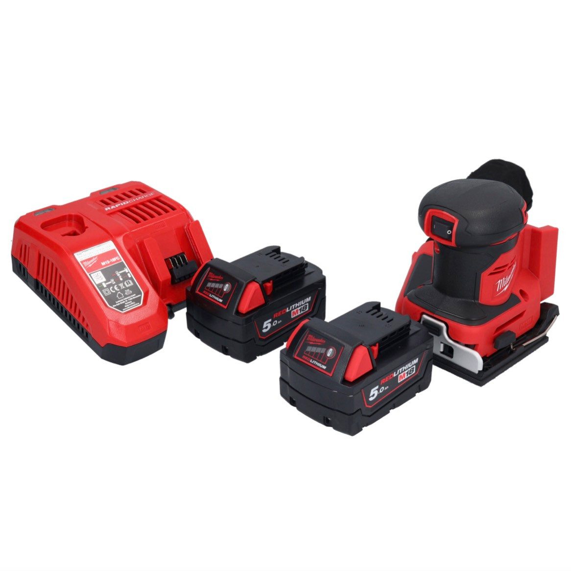 Thumbnail - Milwaukee Exzenterschleifer M18 BQSS-502 Akku Schwingschleifer 18 V 113 x 104 mm Brushless + 2x A