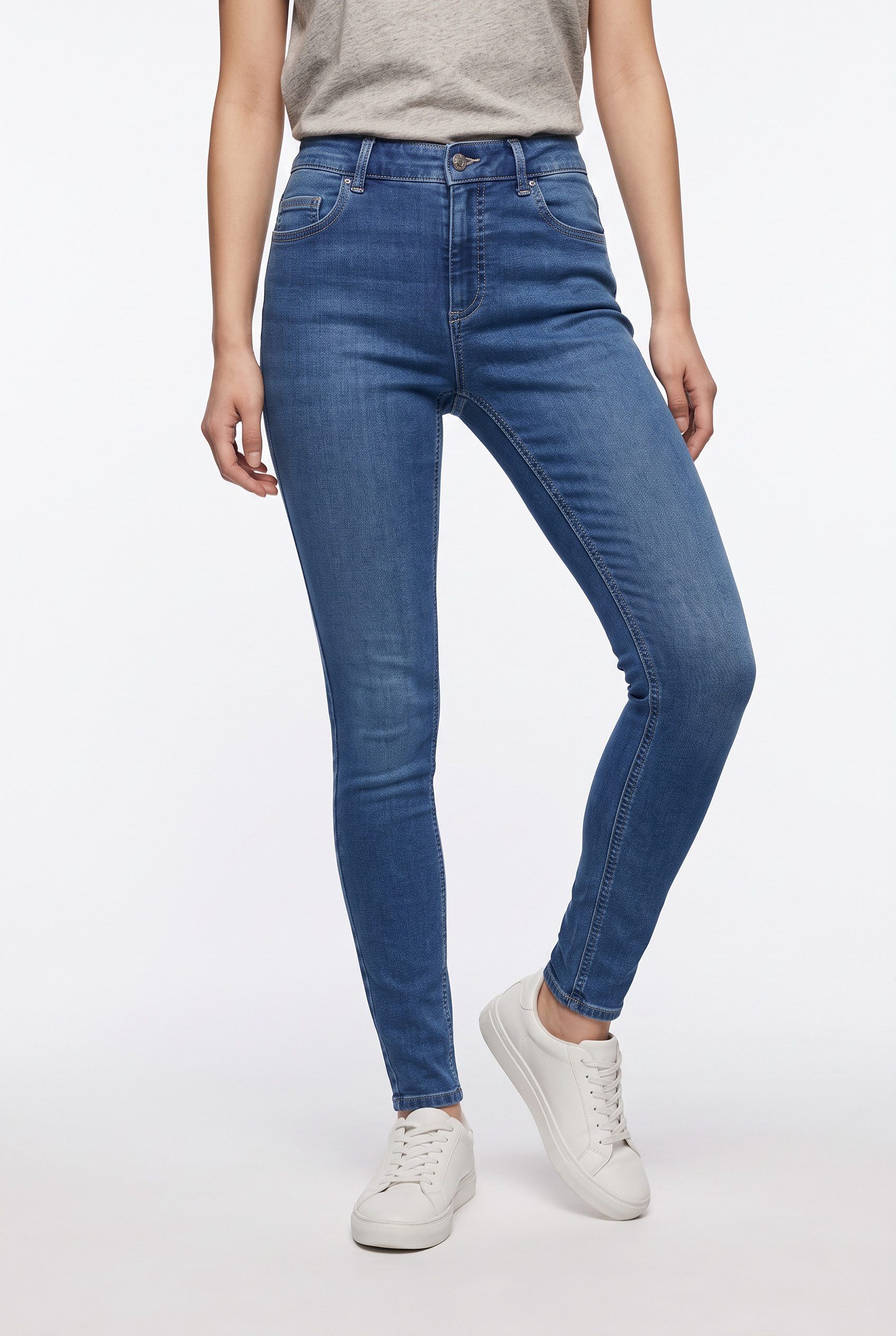 ONLY Skinny-fit-Jeans ONLSIW MID WAIST JOGG SK DNM Baumwollmischung, mid waist
