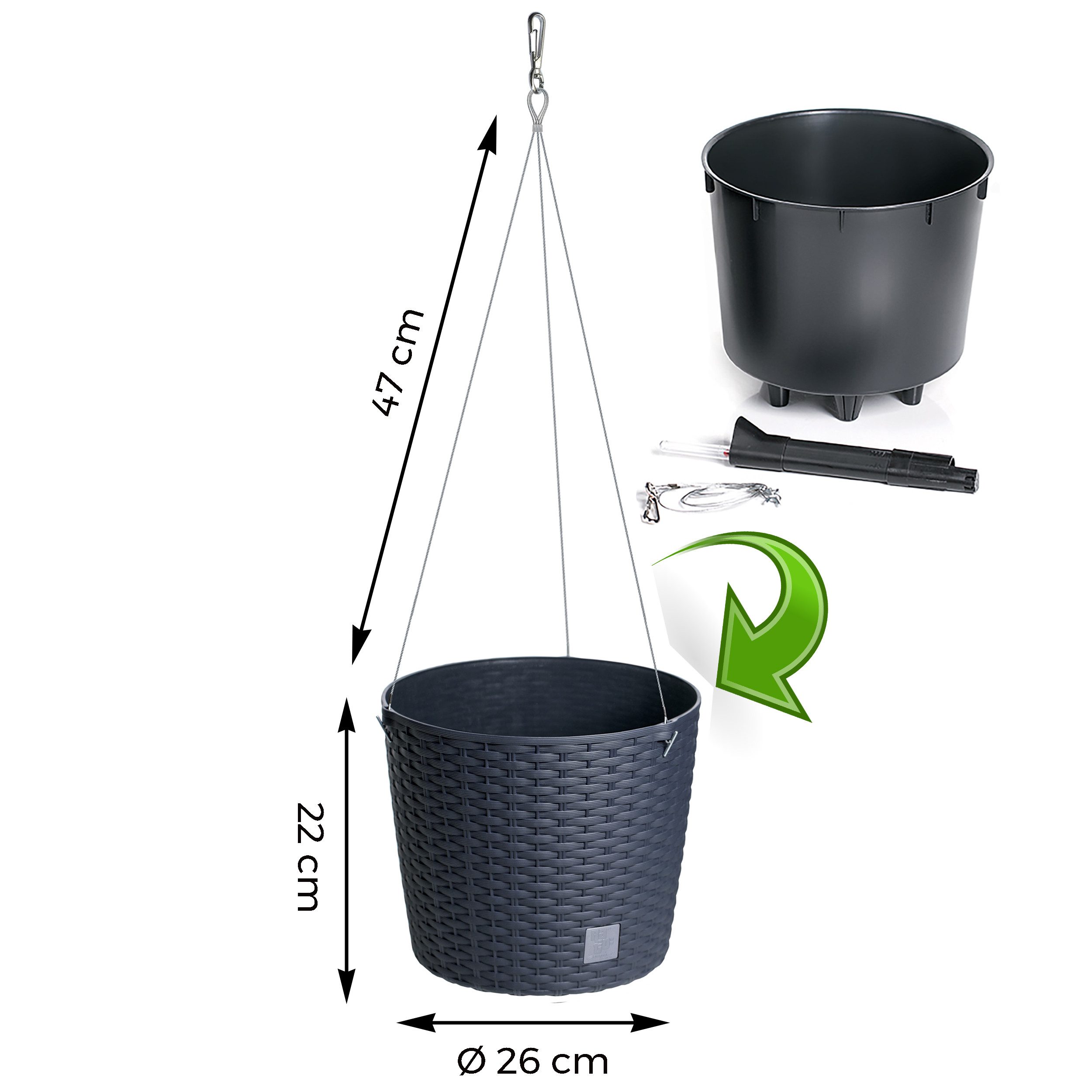 Annastore Blumenampel aus Kunststoff zum Hängen günstig online kaufen