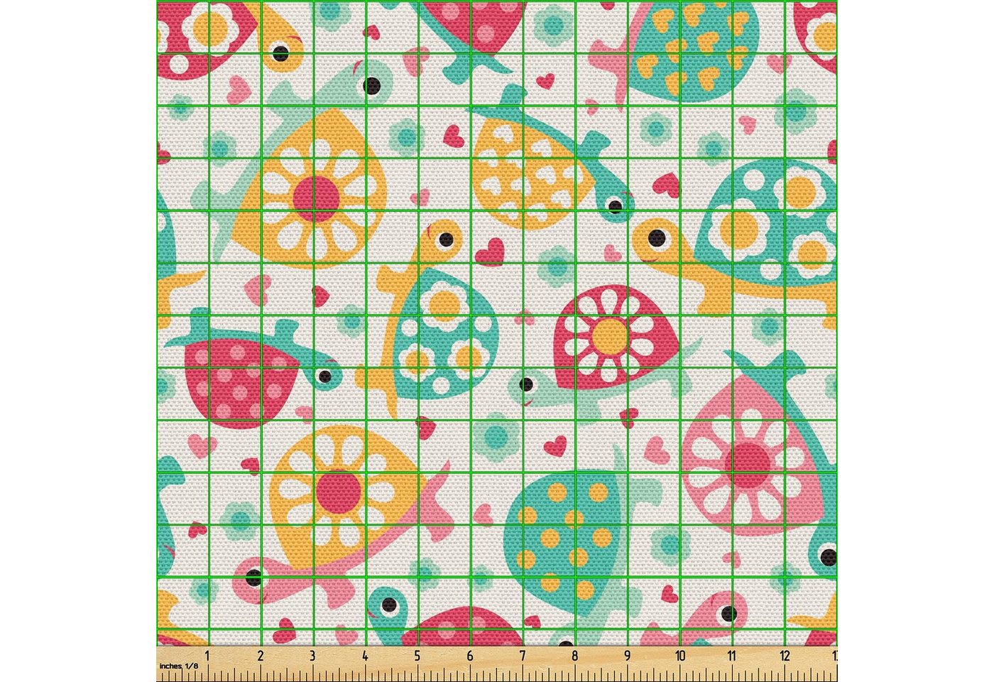 Thumbnail - Abakuhaus Stoff Schön Gewebten Stoff für Polster und Wohnaccessoires, Schildkröte Pre-School Theme Schildkröten