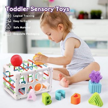 BOTC Steckspielzeug Montessori Spielzeug Baby, Motorikspielzeug Stapelturm- Babyspielzeug, 6-12 Monate 1-3 Jahre Baby Spielzeug Puzzlespiel