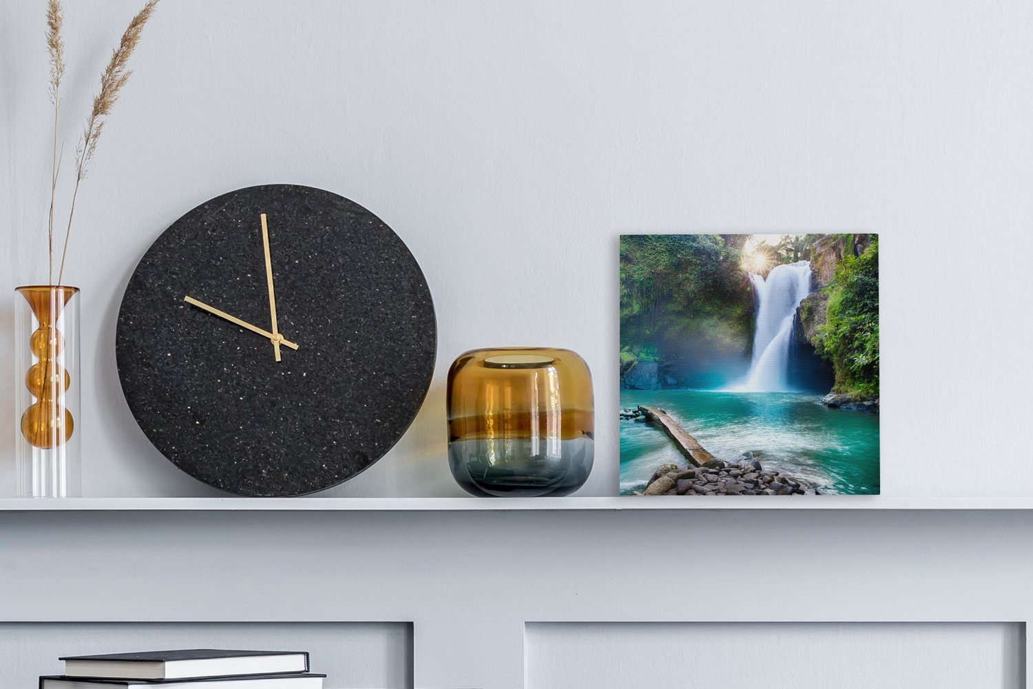 OneMillionCanvasses® Leinwandbild Wasserfall - Steine - günstig online kaufen