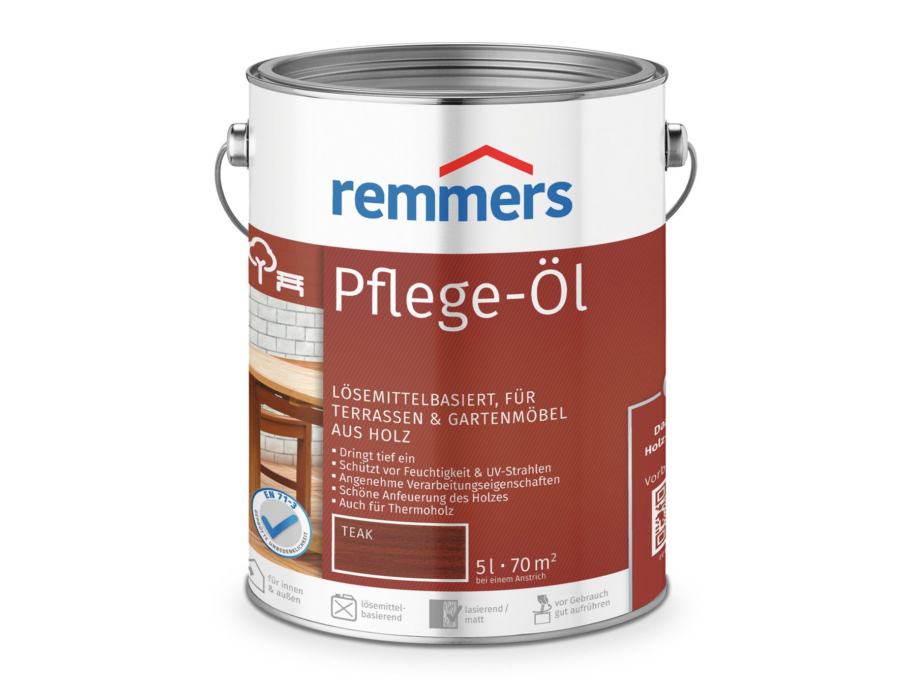 Remmers Pflege-Öl anthrazitgrau intensiv 5 Liter Holzpflegeöl, Holzöl für H günstig online kaufen