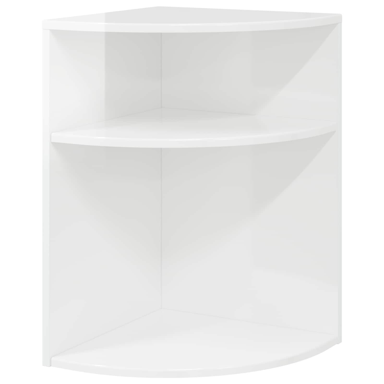 vidaXL Beistelltisch Beistelltisch Hochglanz Weiß 39,7 x 39,7 x 60 cm Holzwerkstoff (1-St)