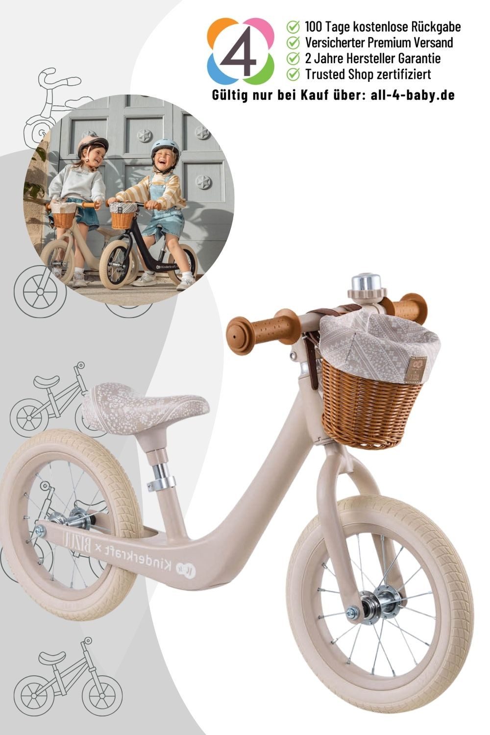 Kinderkraft Laufrad Balance Bike Rapid 2 BIZUU Kollektion / Laufrad