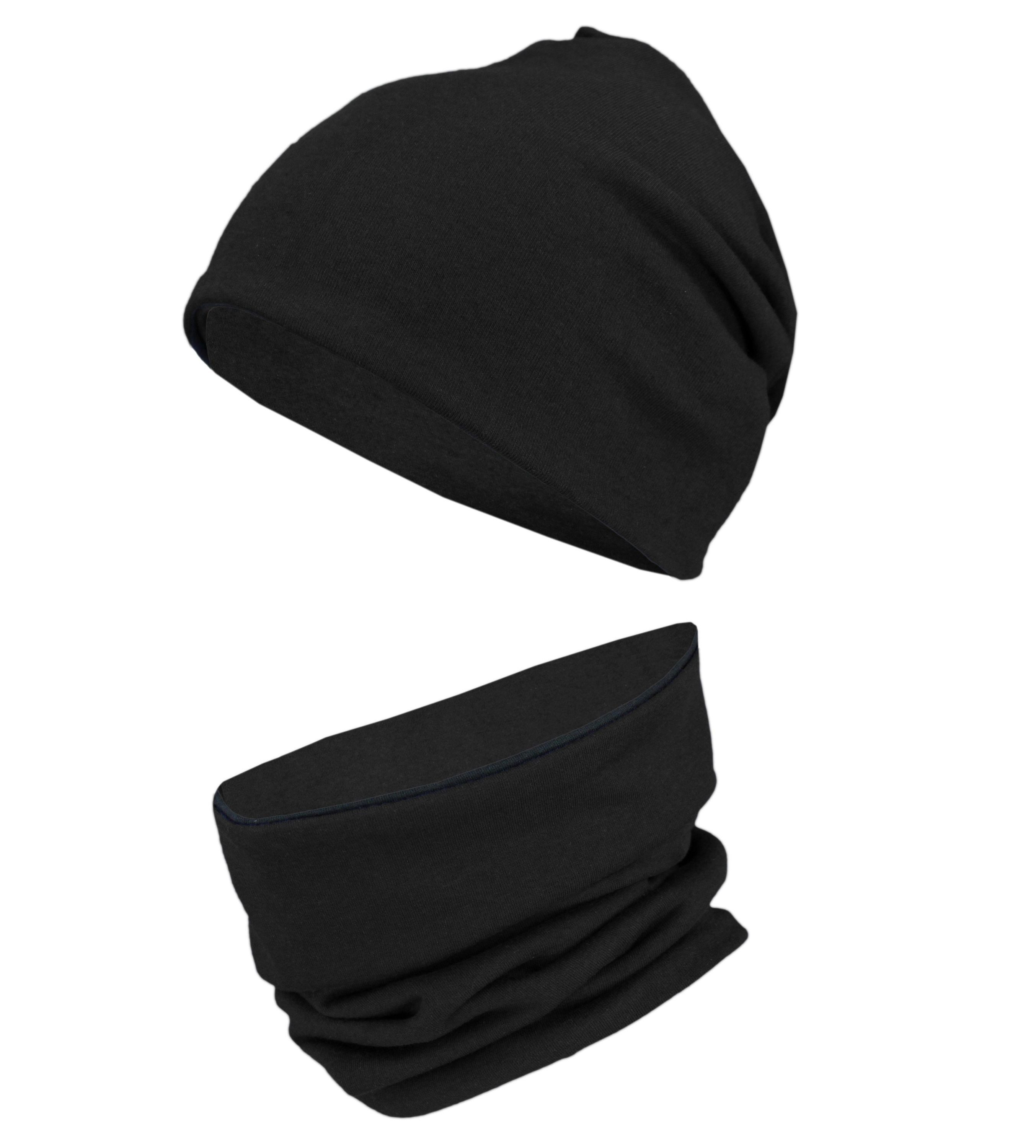 TupTam Beanie TupTam Unisex Kinder Beanie Mütze Schlauchschal Set