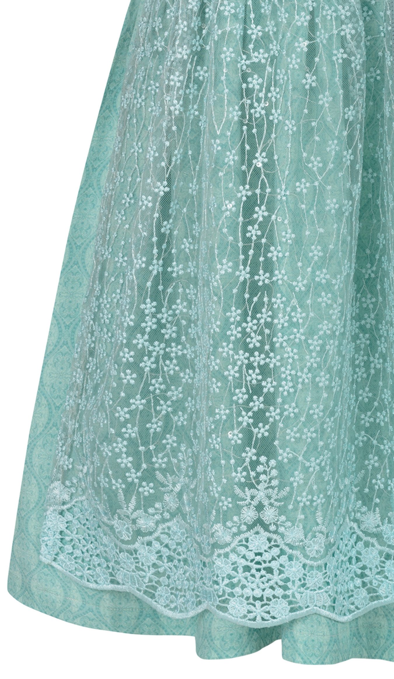Nübler Dirndl Kinderdirndl Gundi in Aqua von Nübler - Rocklänge knielang – Bild 5 von 5