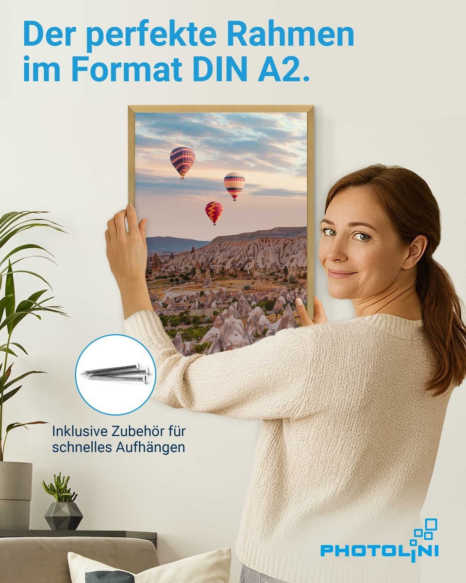 PHOTOLINI Bilderrahmen 42x60 cm / A2 Poster-Rahmen, zum Aufhängen, für 1 Bi günstig online kaufen
