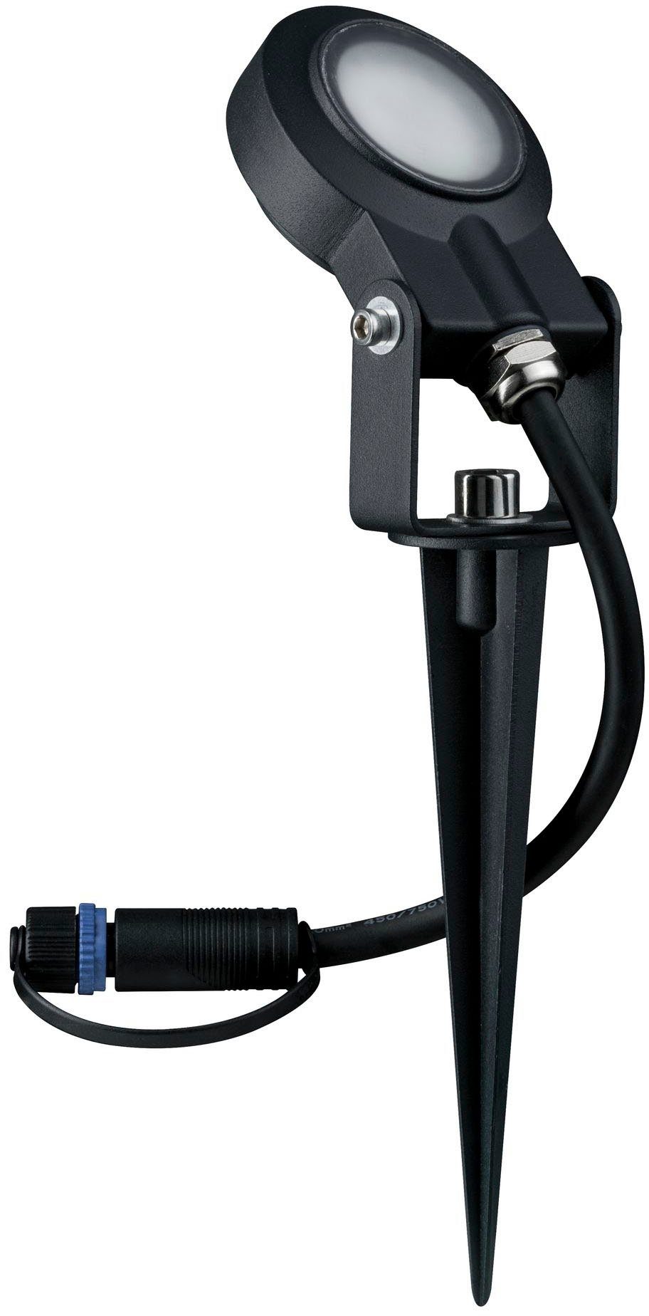 Paulmann LED Gartenstrahler Plug & Shine, Plug & Shine, LED fest integriert, Warmweiß, LED-Modul, IP67 3000K 24V Anthrazit