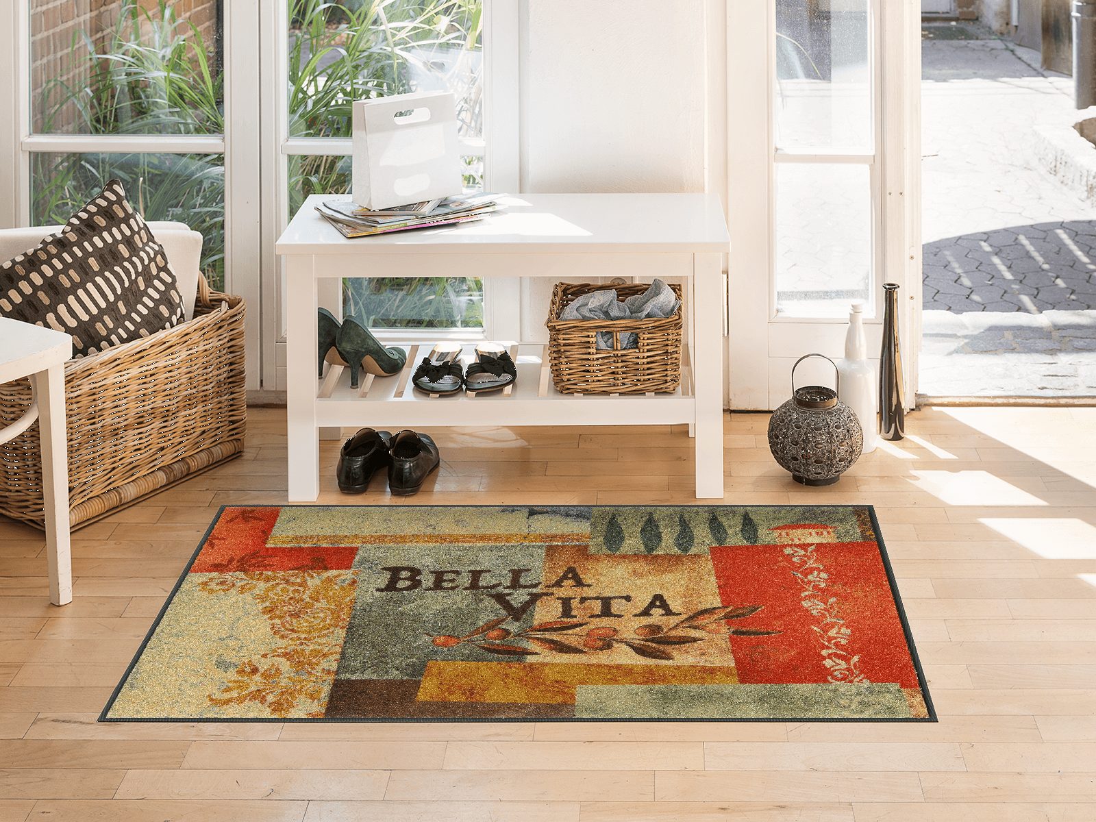 Salonloewe Fußmatte Fußmatte 75x120 Bella Vita beige, Eingangsmatte groß, Höhe: 750 mm