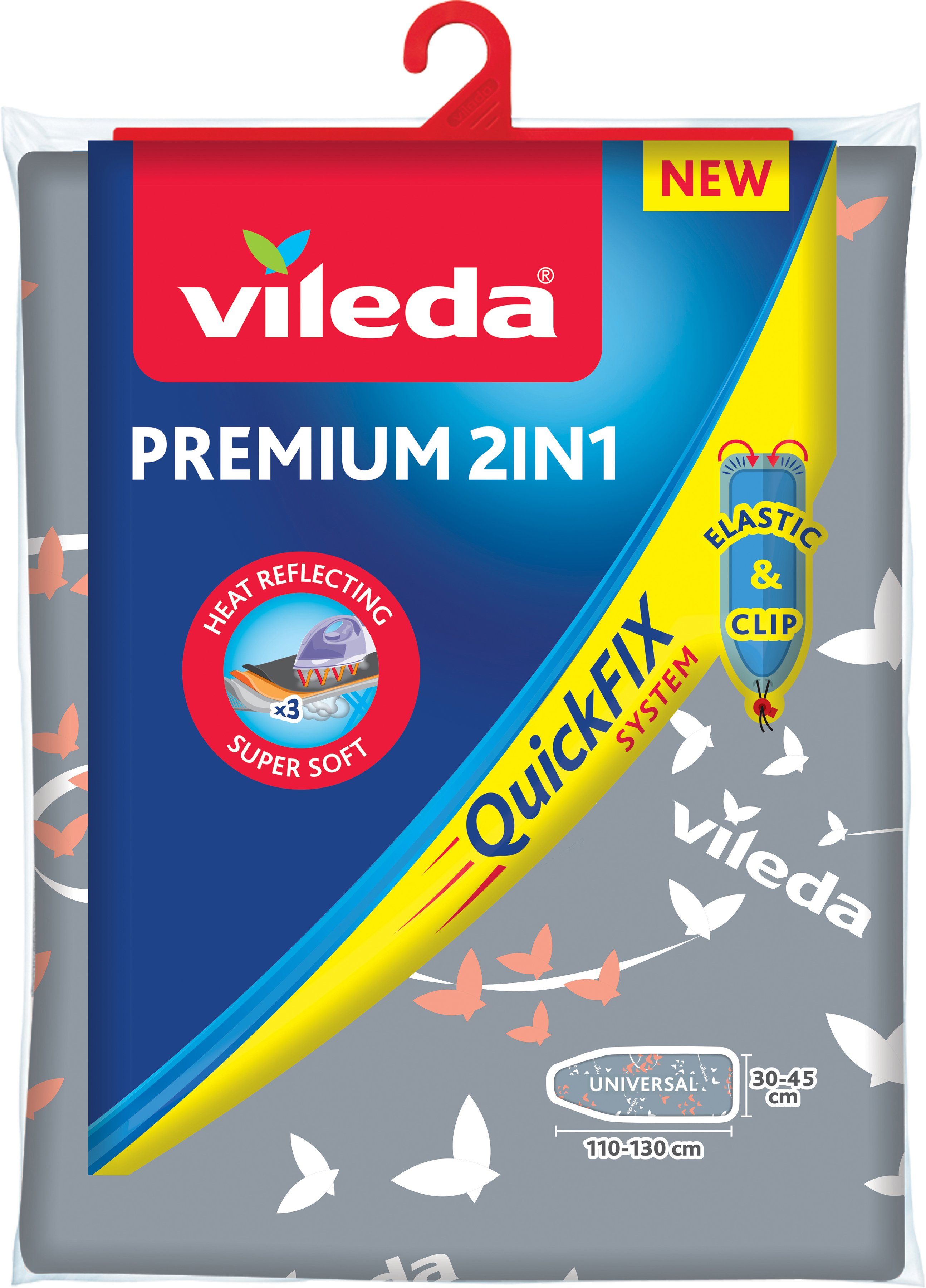 Bügelbrettbezug Quick Premium Fix 2in1 Vileda