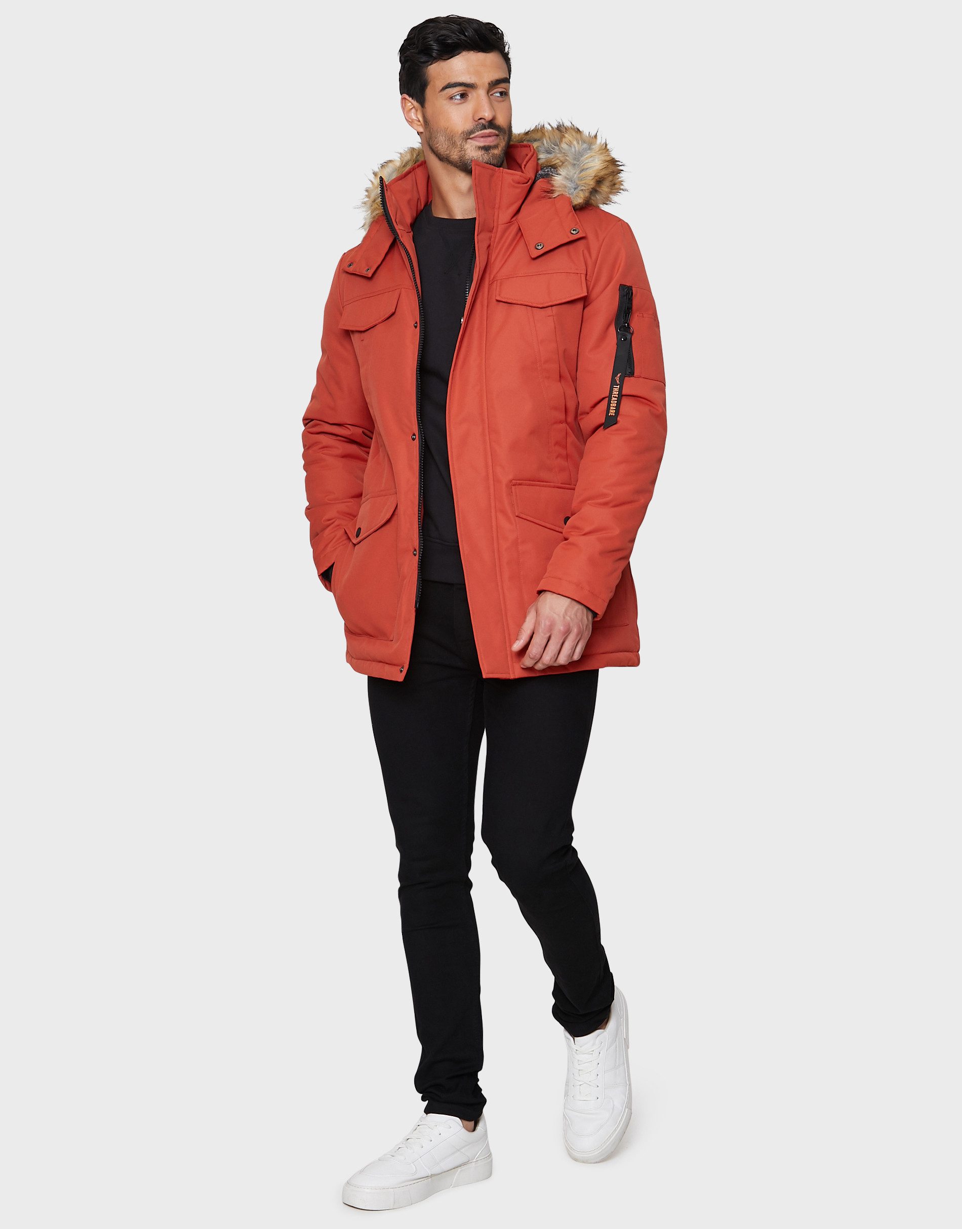 Threadbare Parka mit Kunstfell an der günstig online kaufen