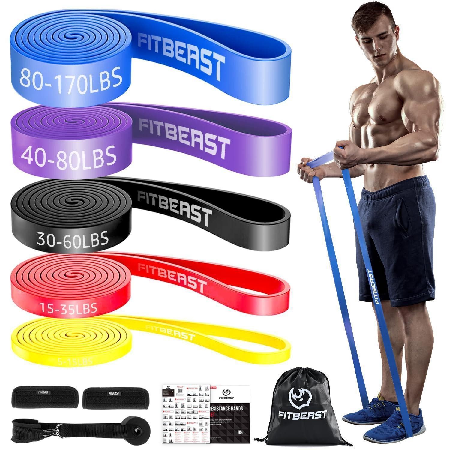 LuxusKollektion Trainingsband Widerstandsbänder Set Krafttraining 5 Level