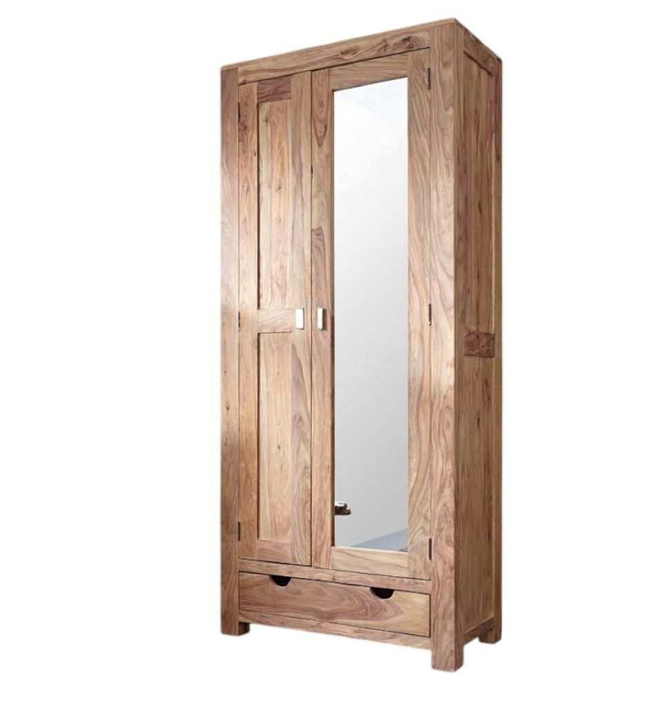 Main Möbel Garderobenschrank Garderobenschrank 90x205cm 'Oxford' Palisander massiv