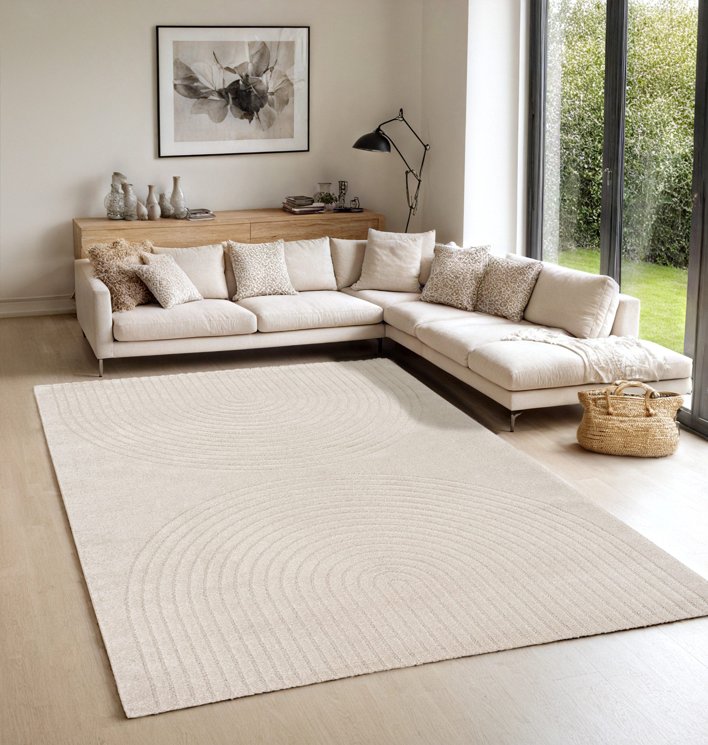 the carpet Teppich Elisa, rechteckig, Höhe: 12 mm, moderner Wohnzimmer Teppich weicher Flor