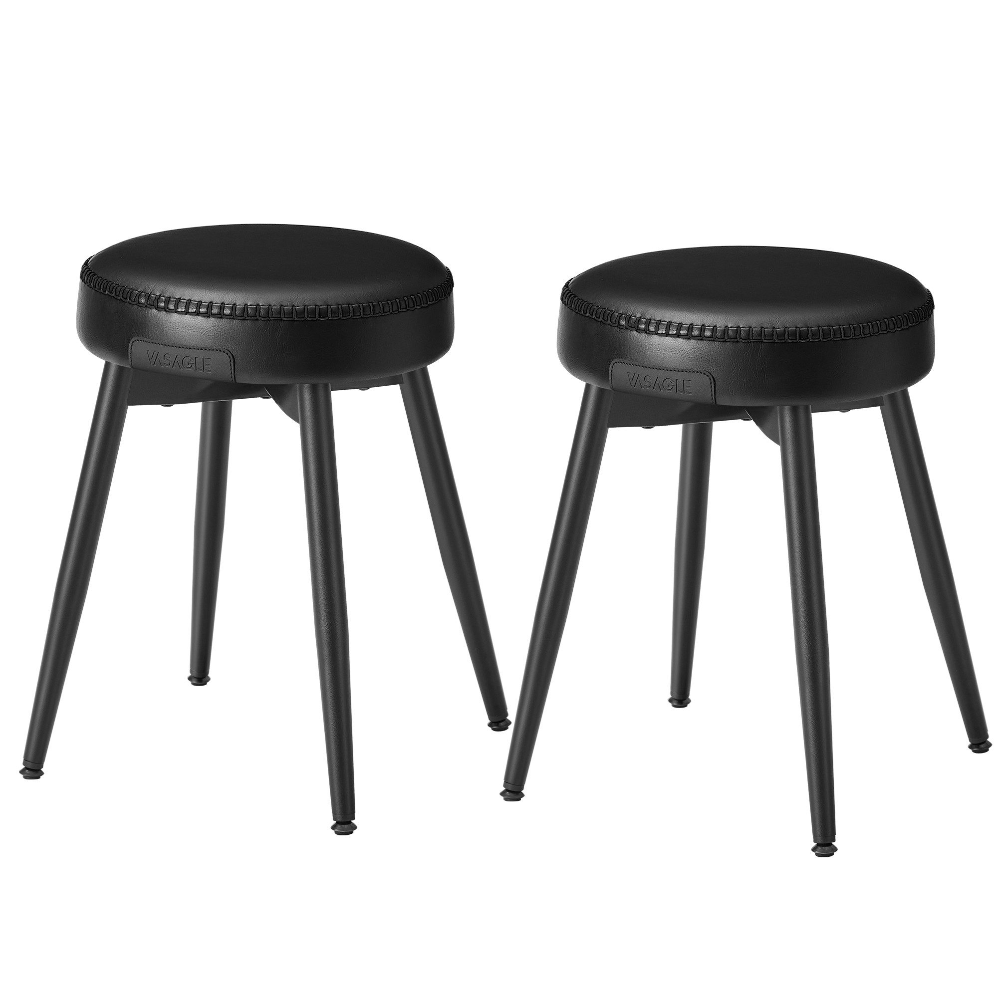 VASAGLE Sitzhocker (2 St), Esszimmerstuhl, EKHO Series, schminktisch stuhl, 48,2 cm hoch