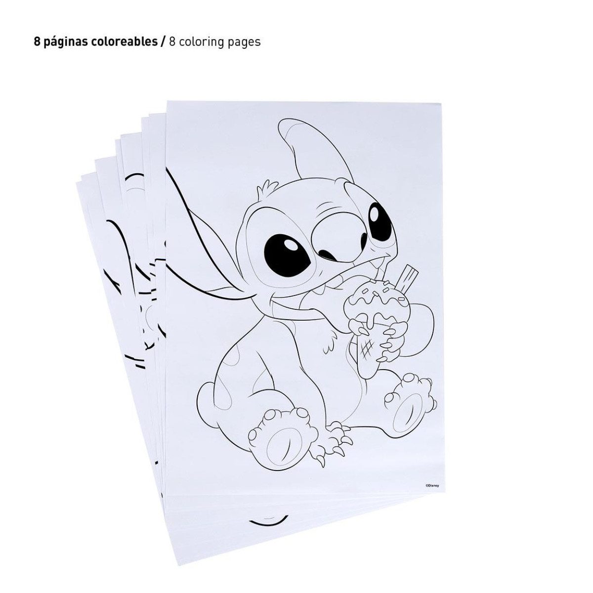 Lilo & Stitch Malvorlage Farbset für Kinder Mal- & Bastelspaß im praktischen Format